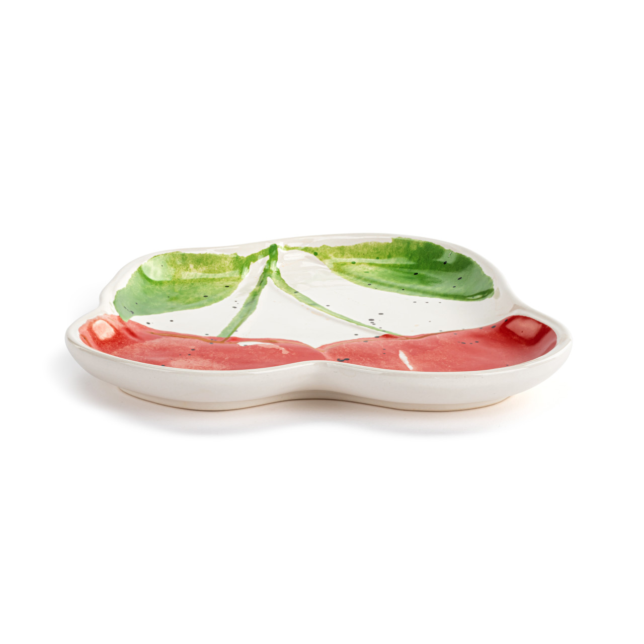 Cherry Shaped Ceramic Plate - 8in thumbnail