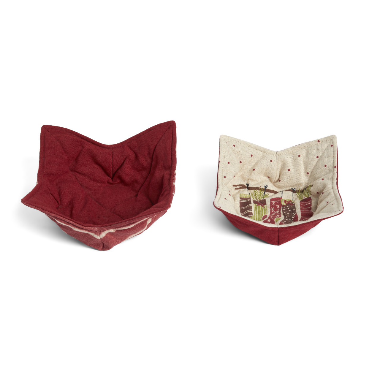 Merry Christmas Stockings Bowl Cozy - Set of 2 thumbnail