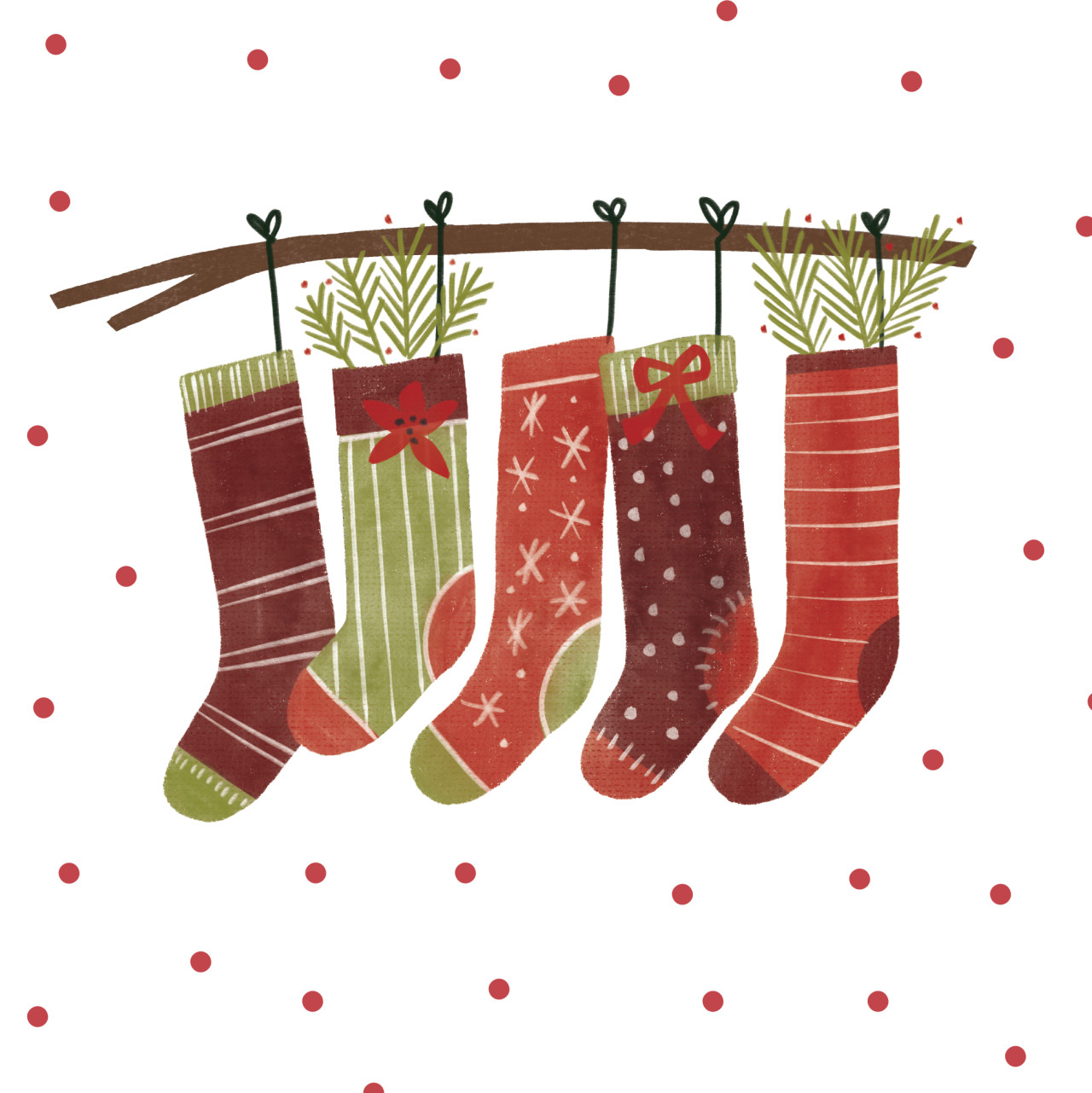 Merry Christmas Stockings Bowl Cozy - Set of 2 thumbnail