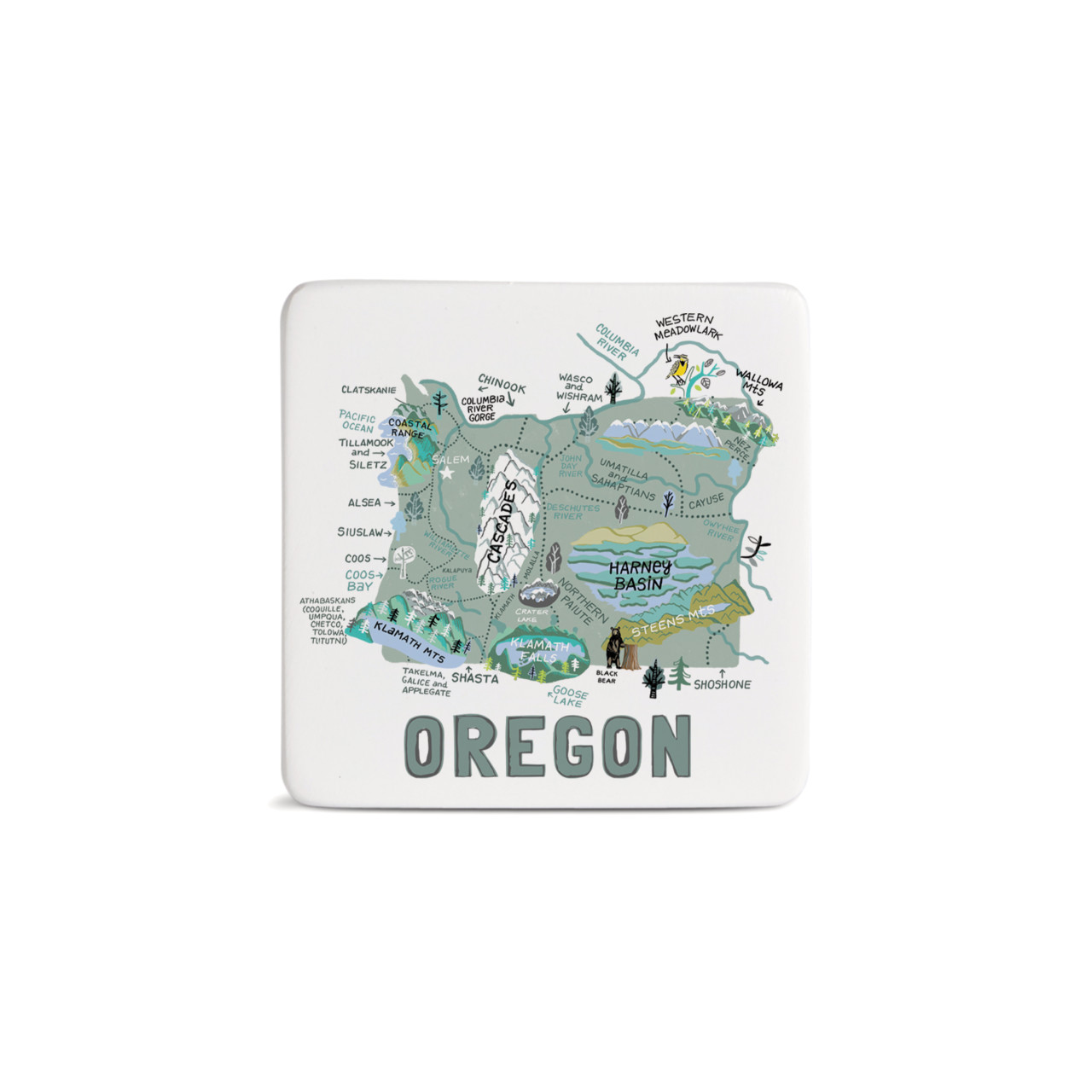Oregon State Magnet - Bone thumbnail