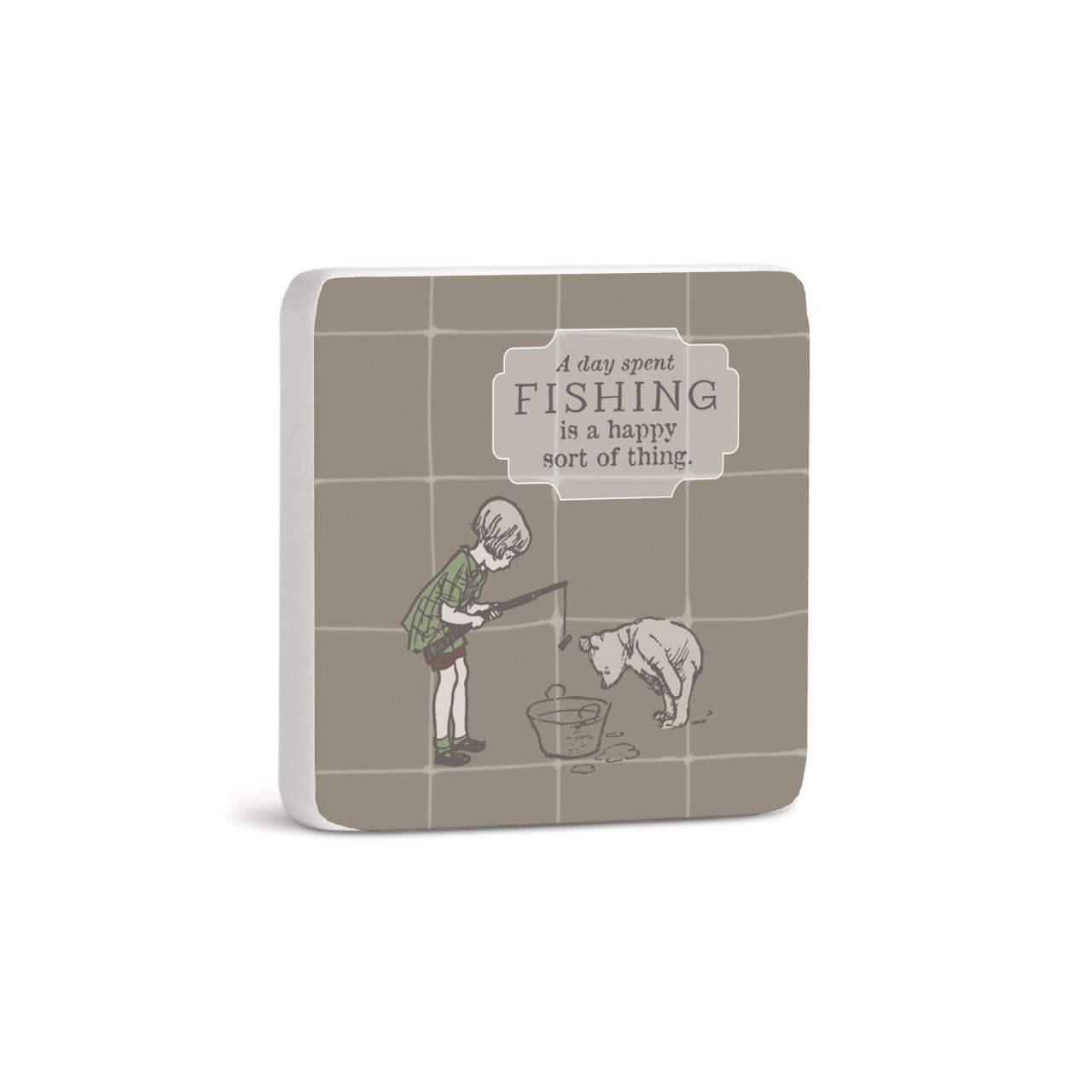 Day Spent Fishing Magnet - Bone thumbnail