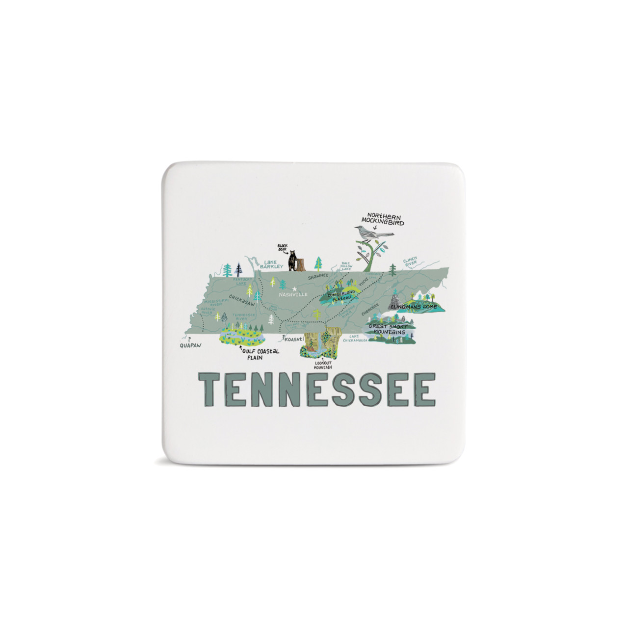 Tennessee State Magnet - Bone thumbnail