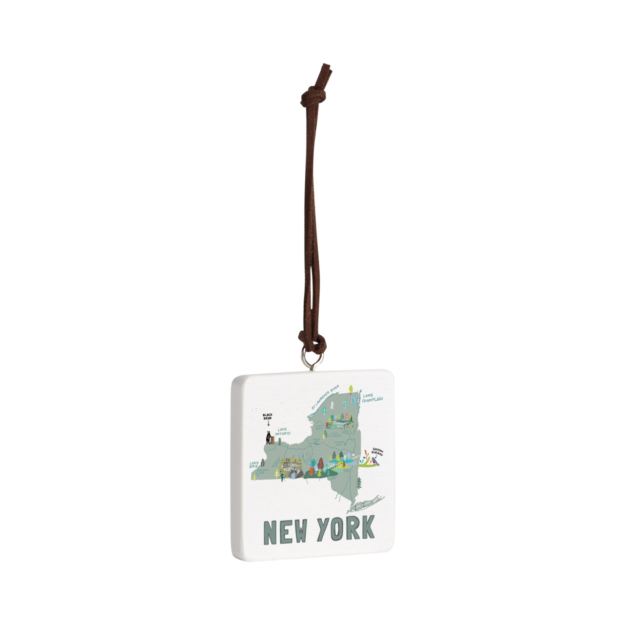 New York State Ornament - Bone thumbnail