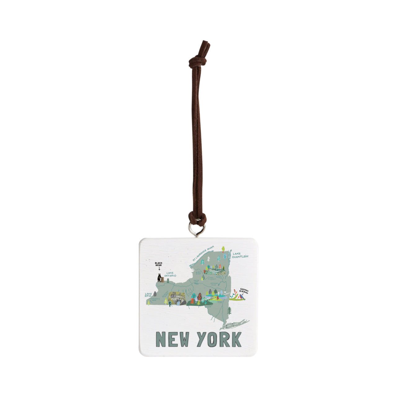 New York State Ornament - Bone thumbnail
