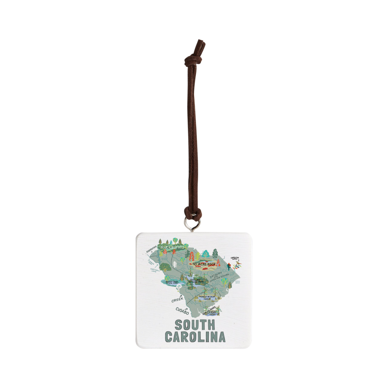 South Carolina State Ornament - Bone thumbnail