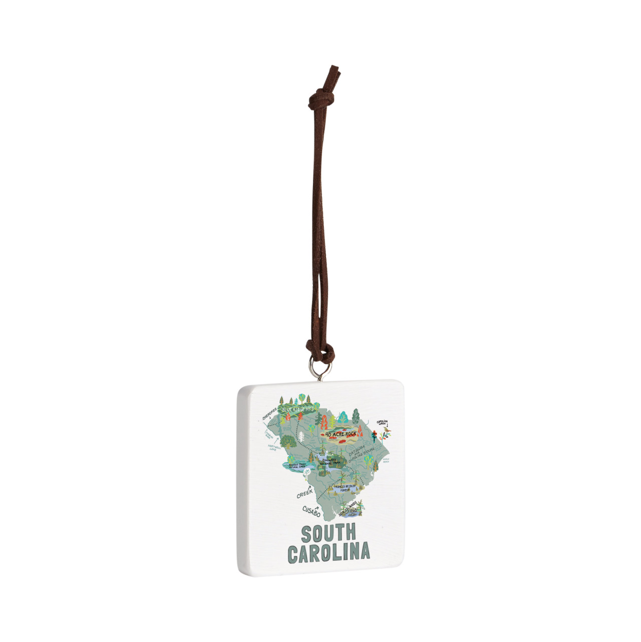 South Carolina State Ornament - Bone thumbnail