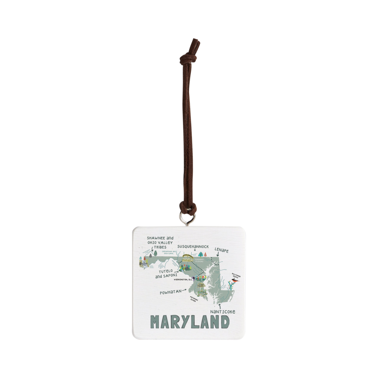 Maryland State Ornament - Bone thumbnail