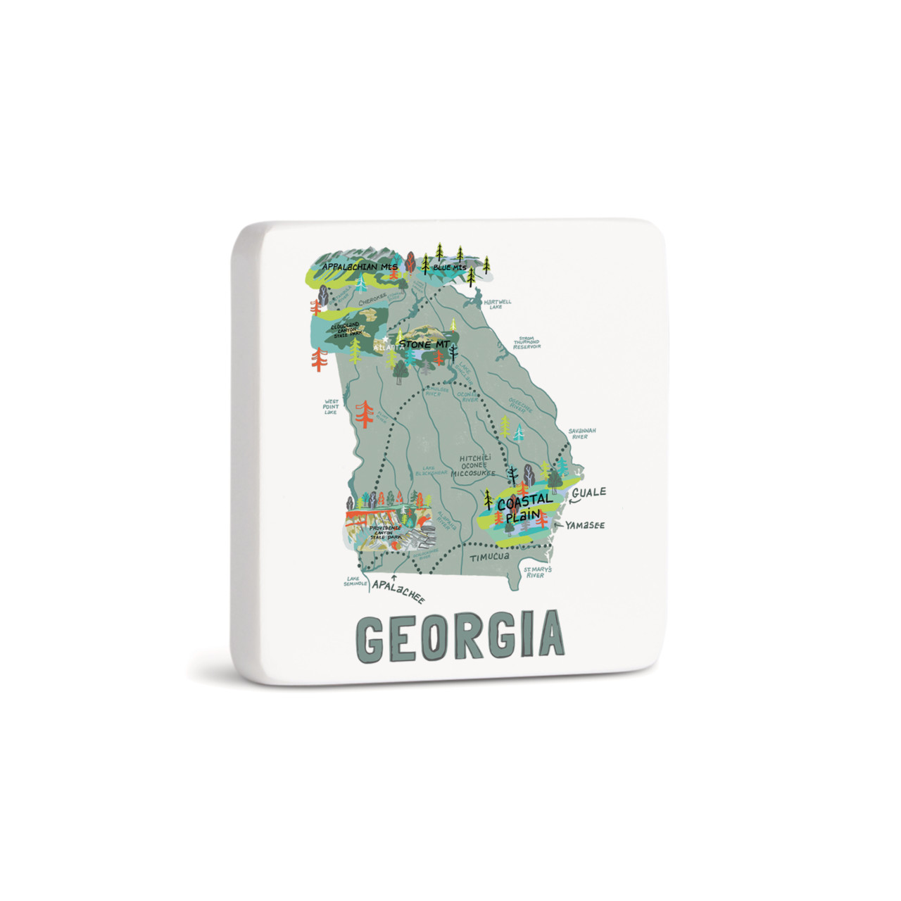 Georgia State Magnet - Bone thumbnail