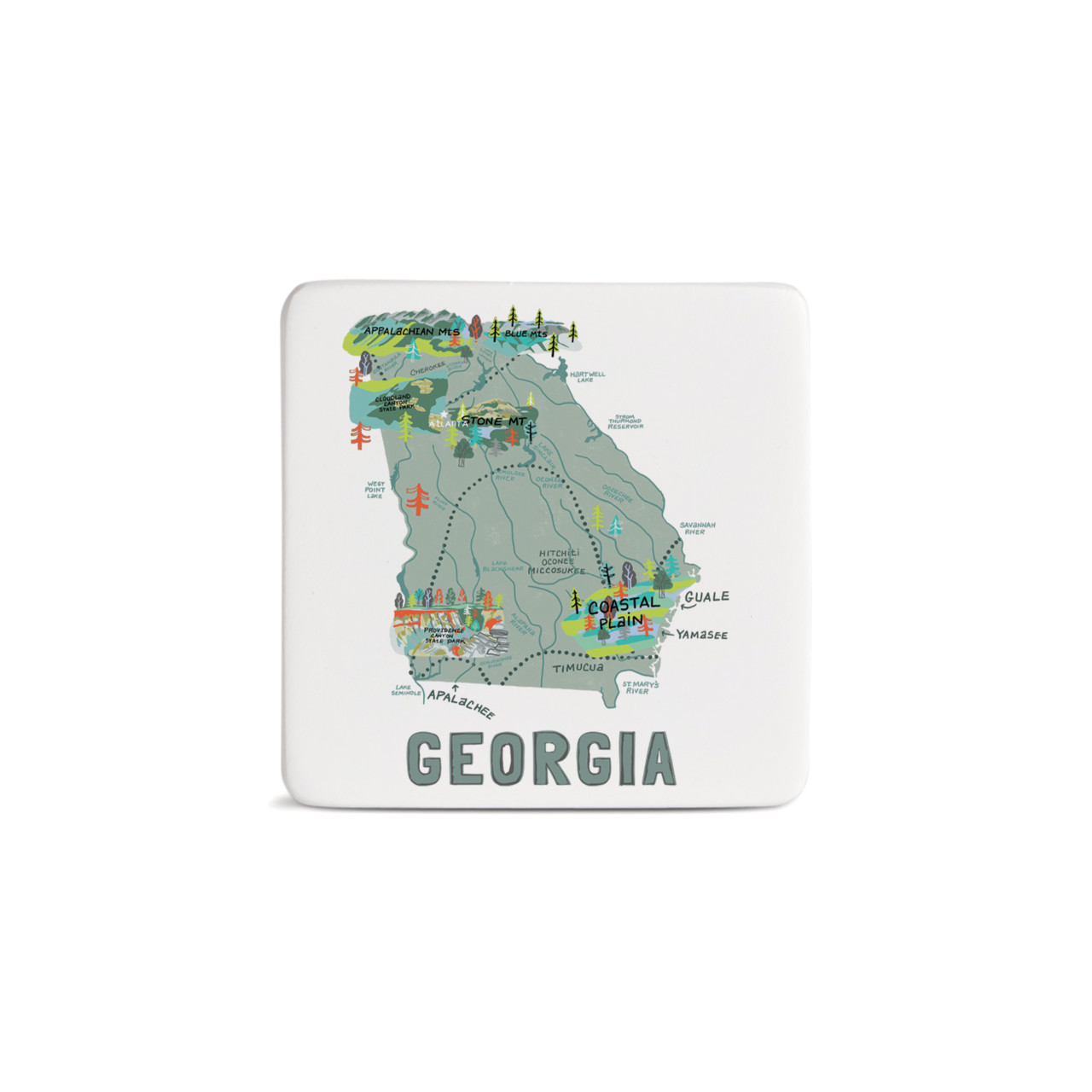 Georgia State Magnet - Bone thumbnail