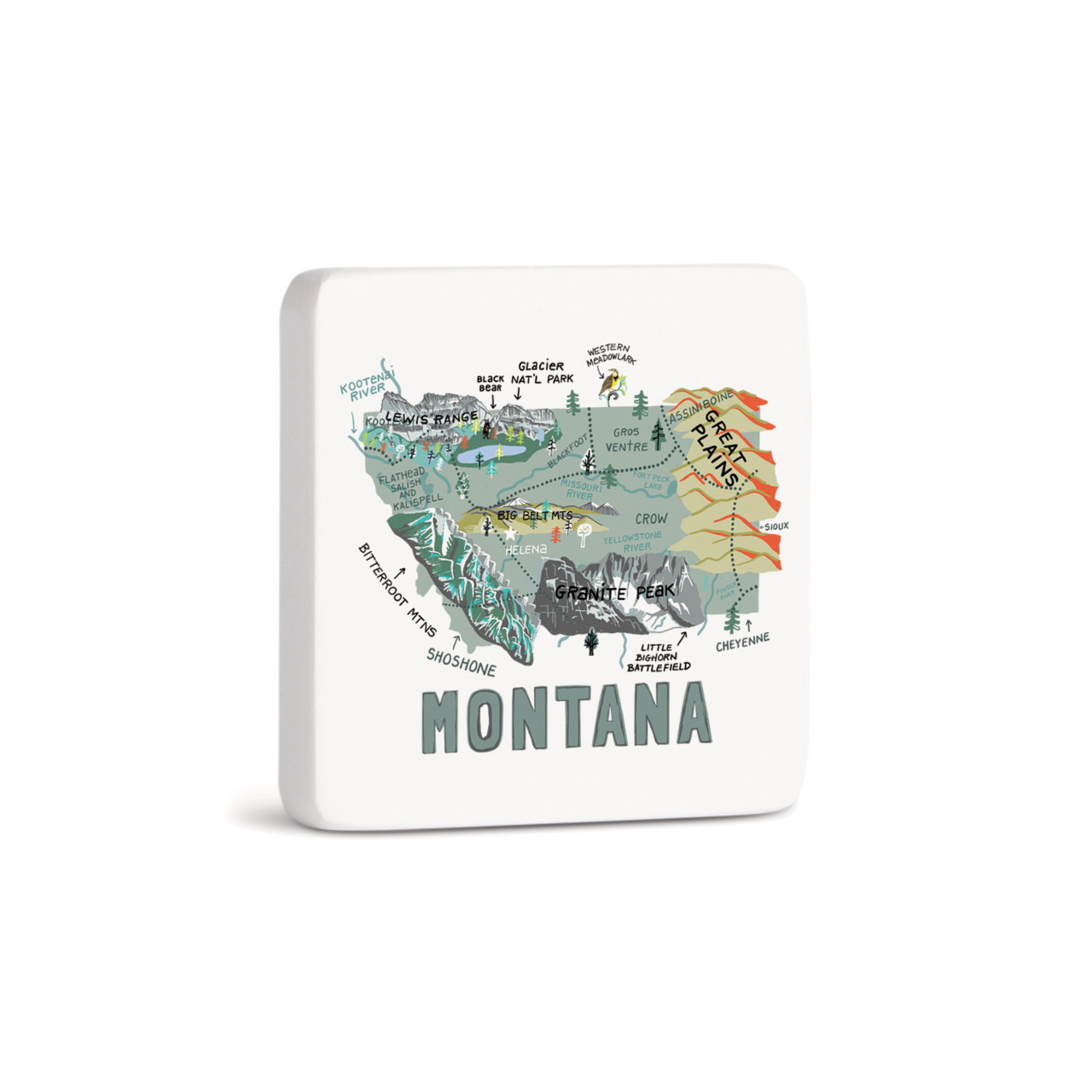 Montana State Magnet - Bone thumbnail