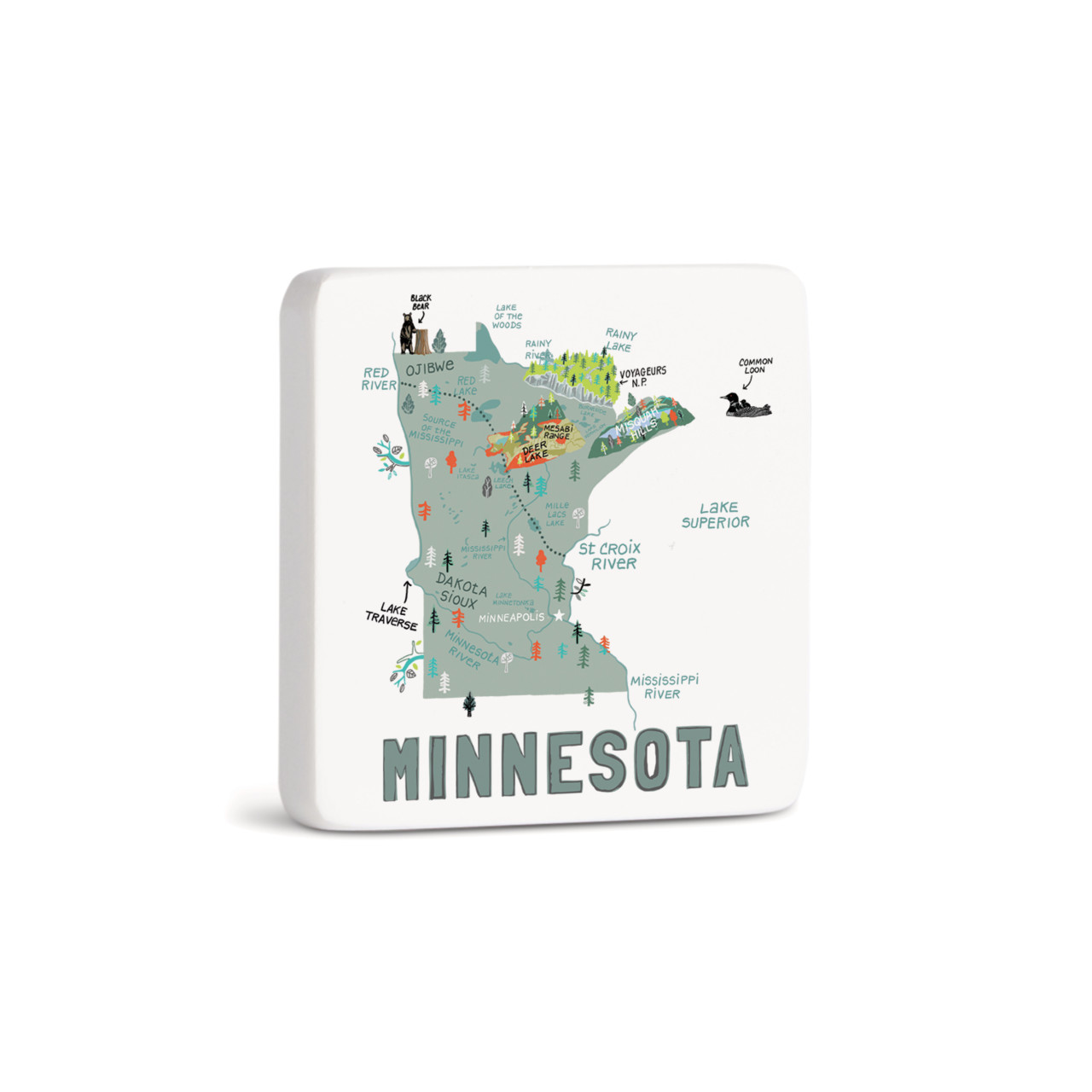 Minnesota State Magnet - Bone thumbnail