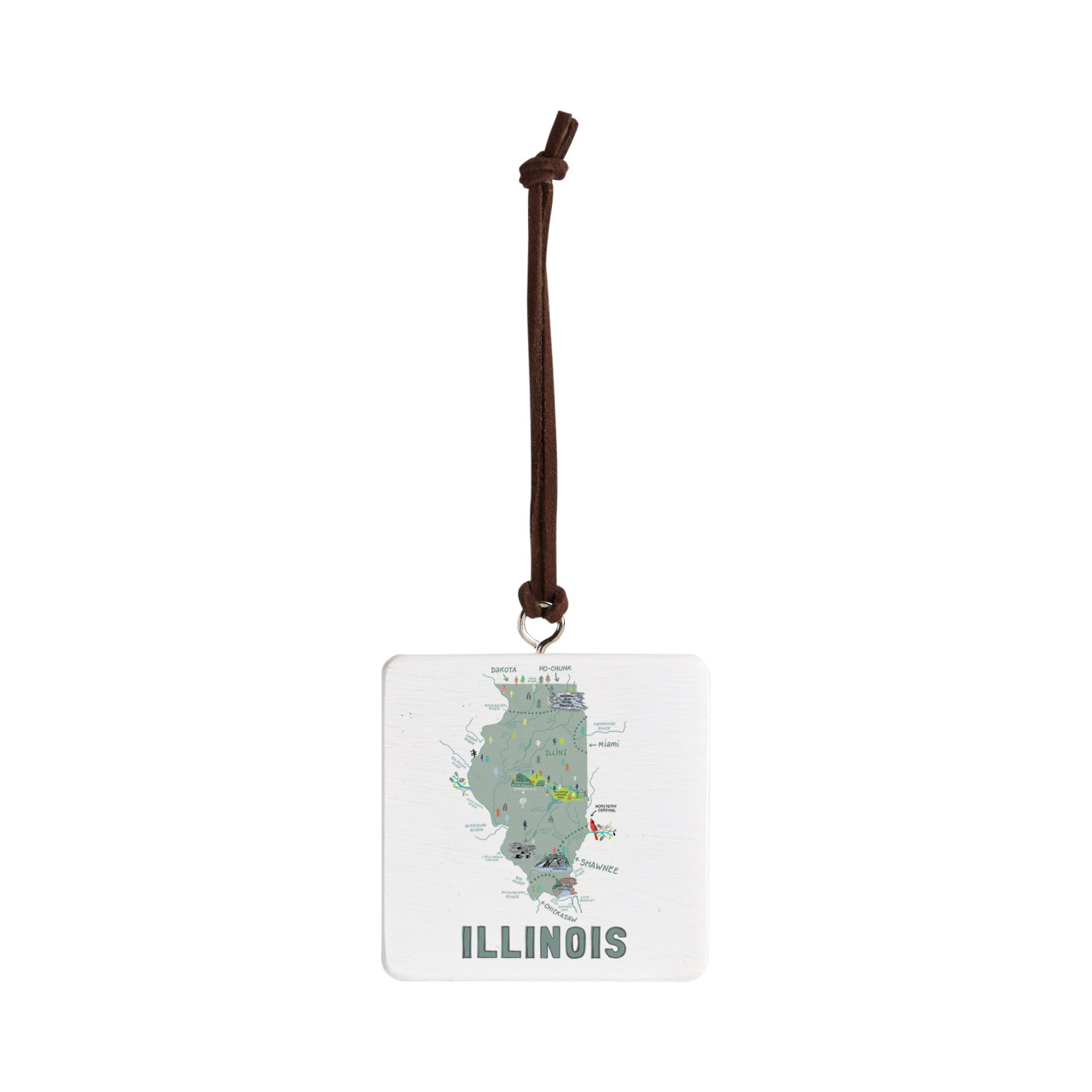 Illinois State Ornament - Bone thumbnail