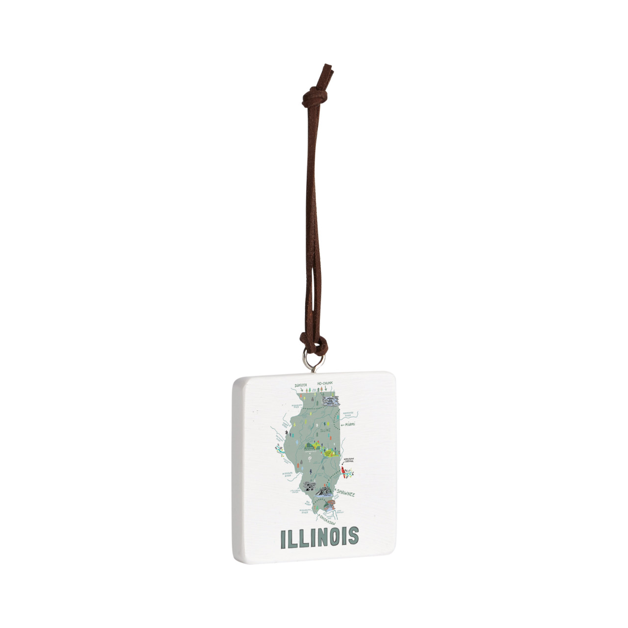 Illinois State Ornament - Bone thumbnail