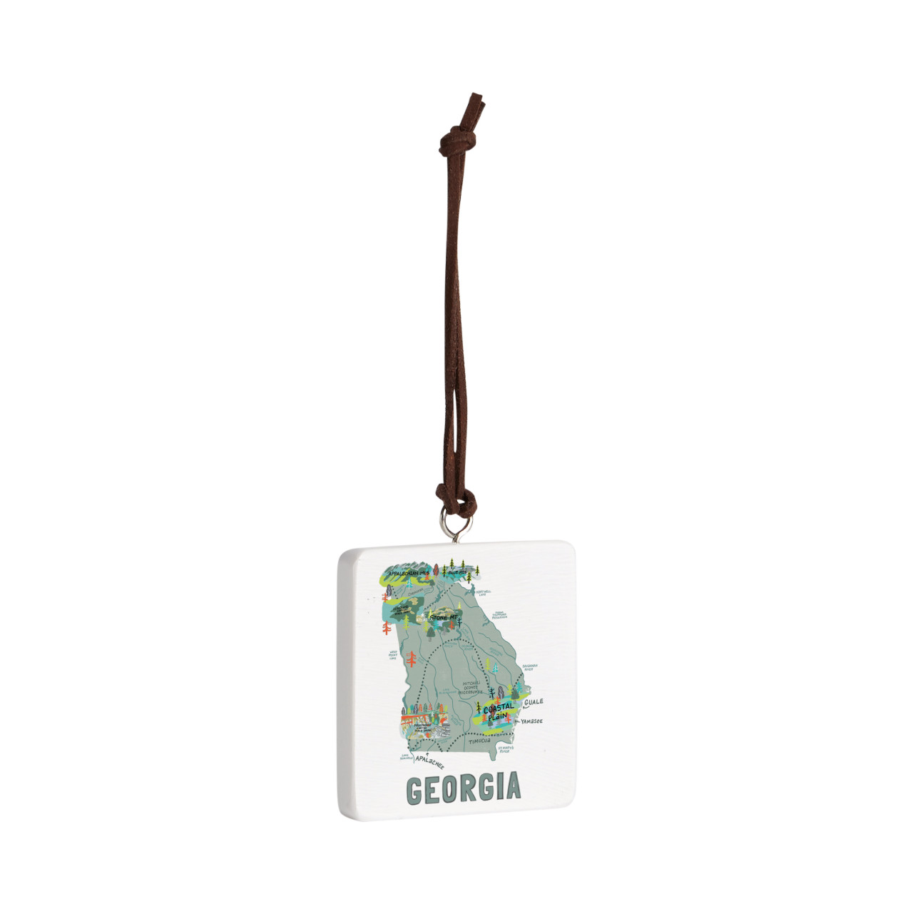 Georgia State Ornament - Bone thumbnail