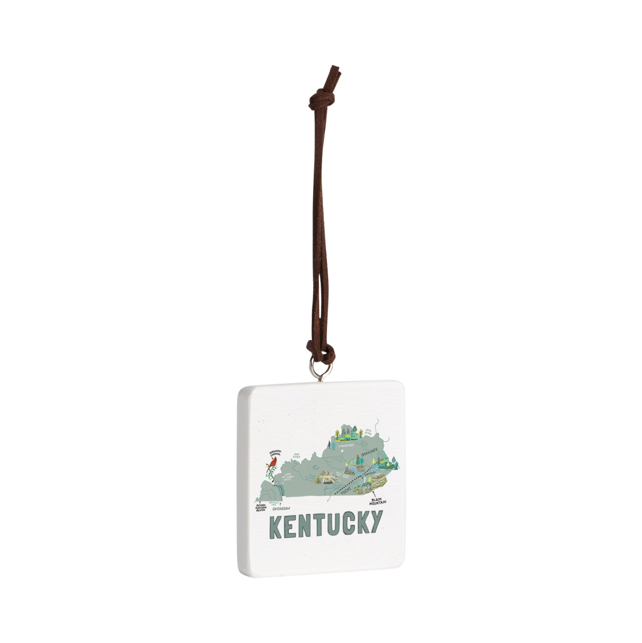 Kentucky State Ornament - Bone thumbnail