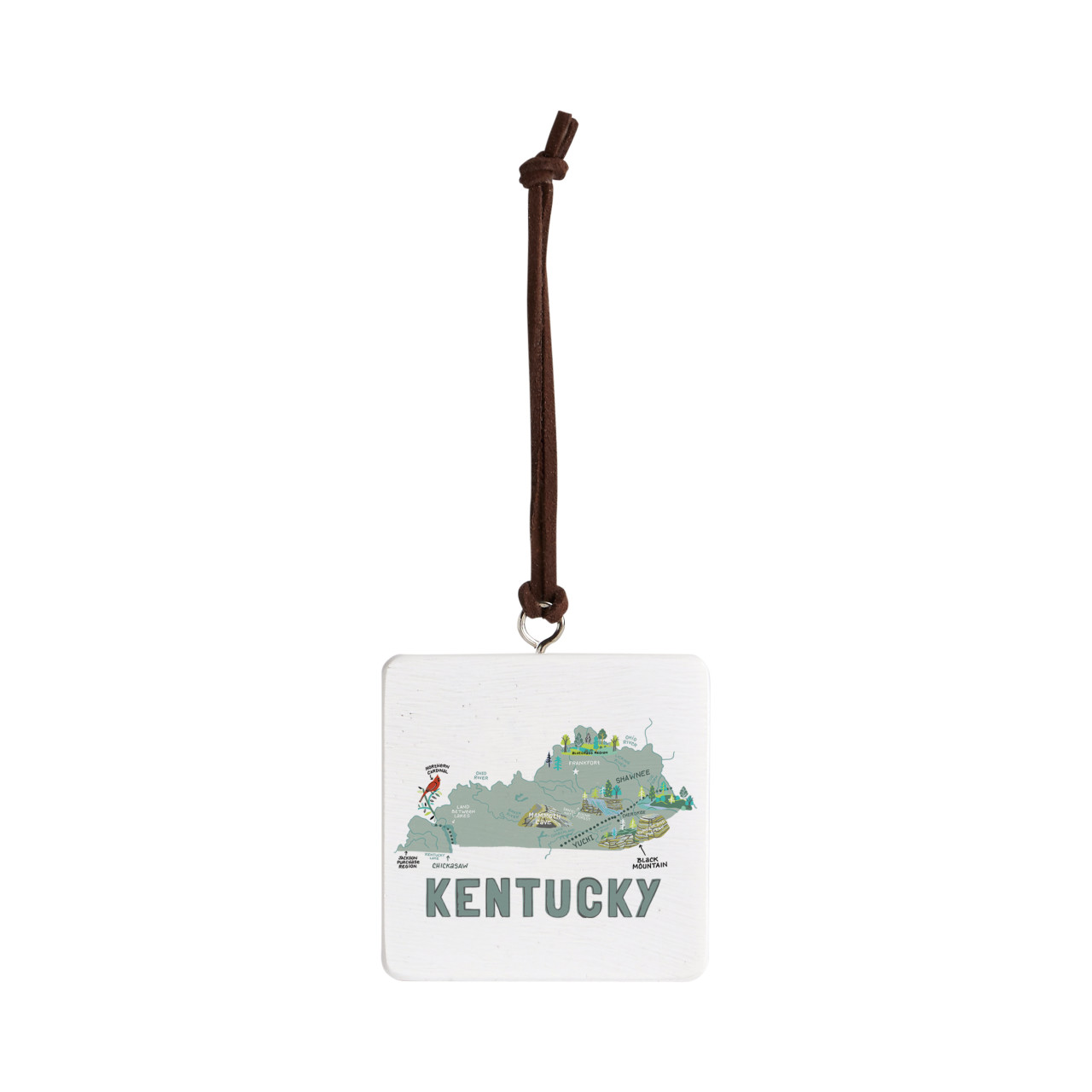 Kentucky State Ornament - Bone thumbnail