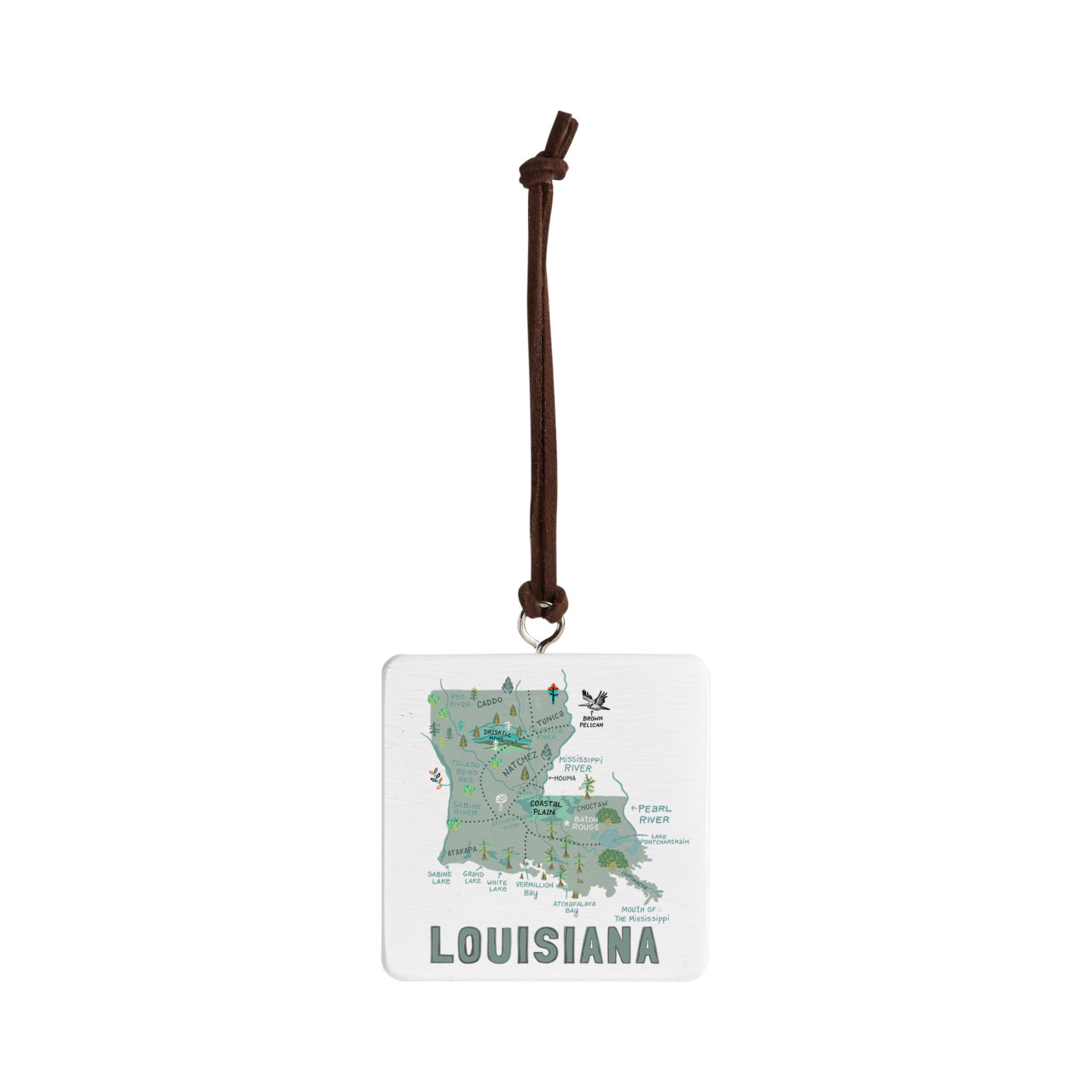 Louisiana State Ornament - Bone thumbnail