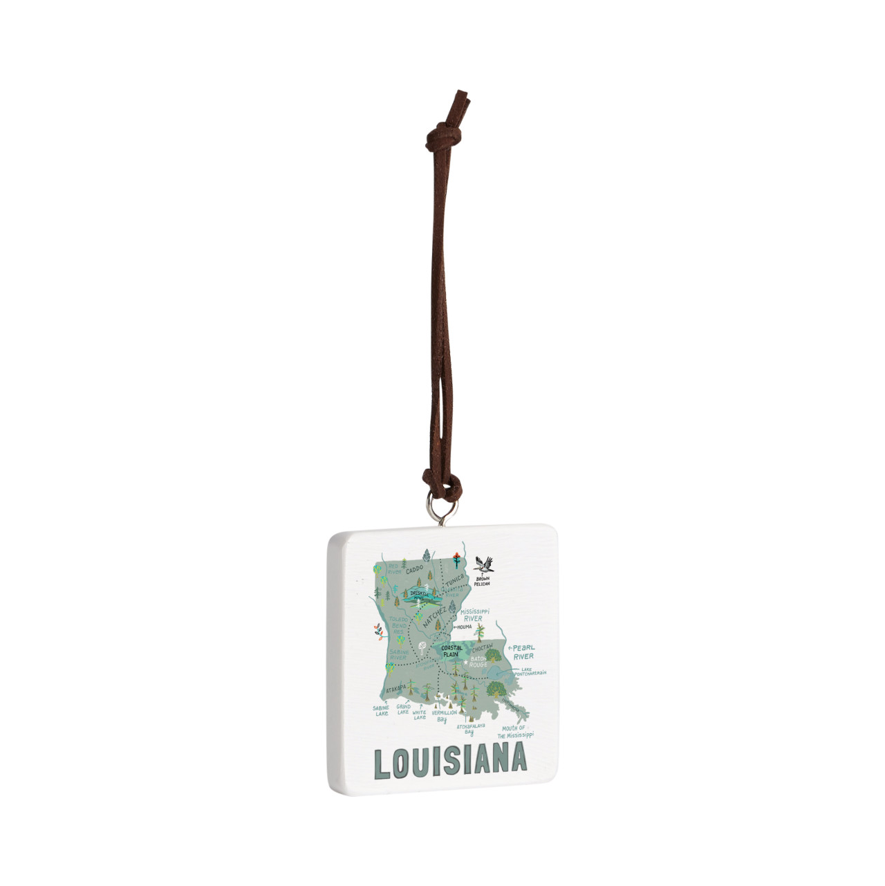 Louisiana State Ornament - Bone thumbnail