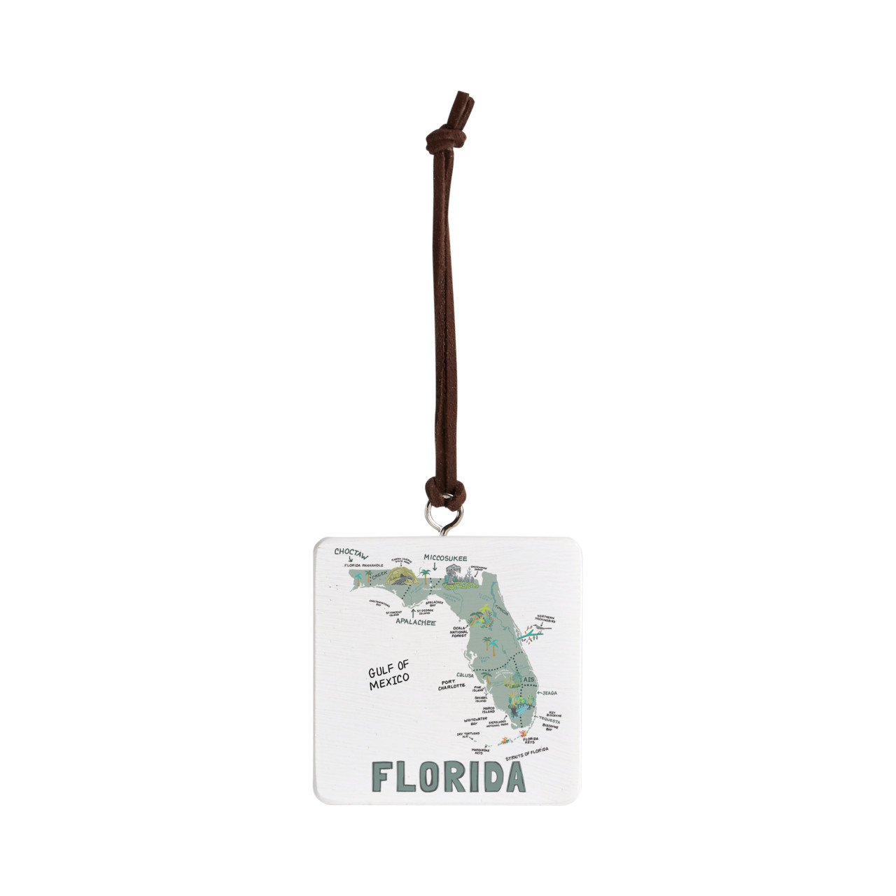 Florida State Ornament - Bone thumbnail