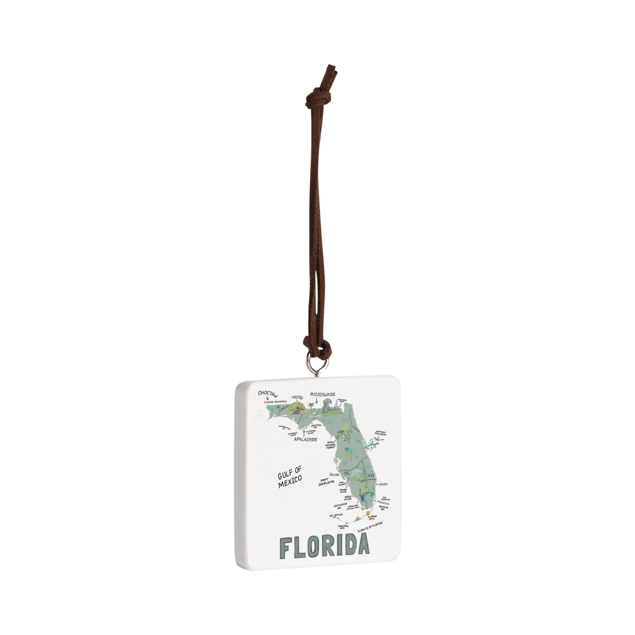 Florida State Ornament - Bone thumbnail