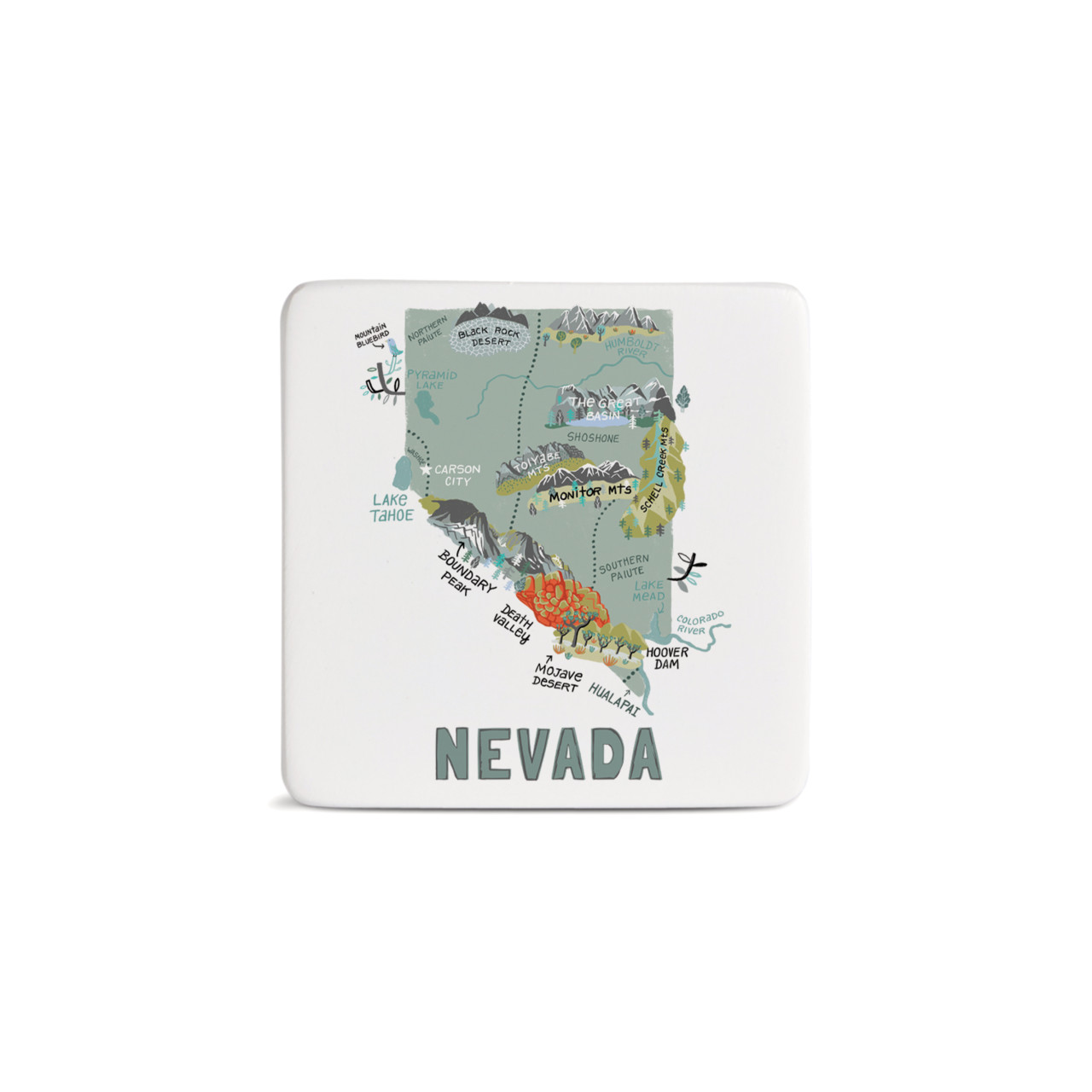 Nevada State Magnet - Bone thumbnail