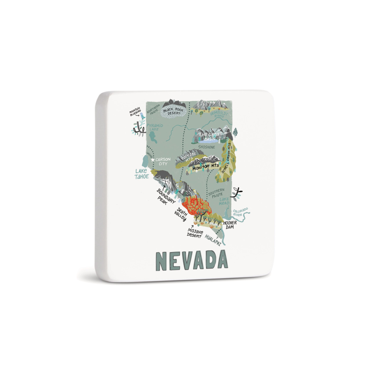 Nevada State Magnet - Bone thumbnail