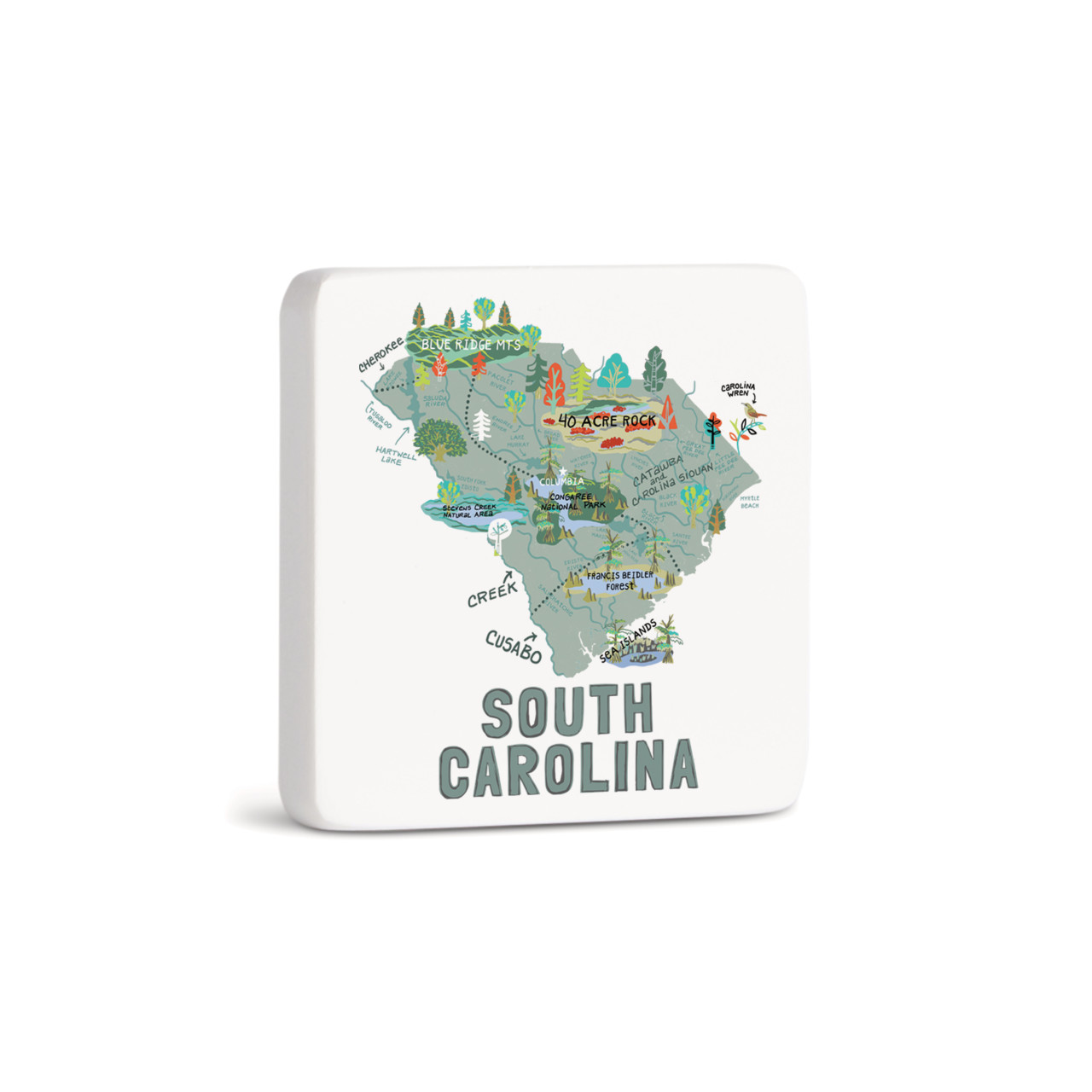 South Carolina State Magnet - Bone thumbnail