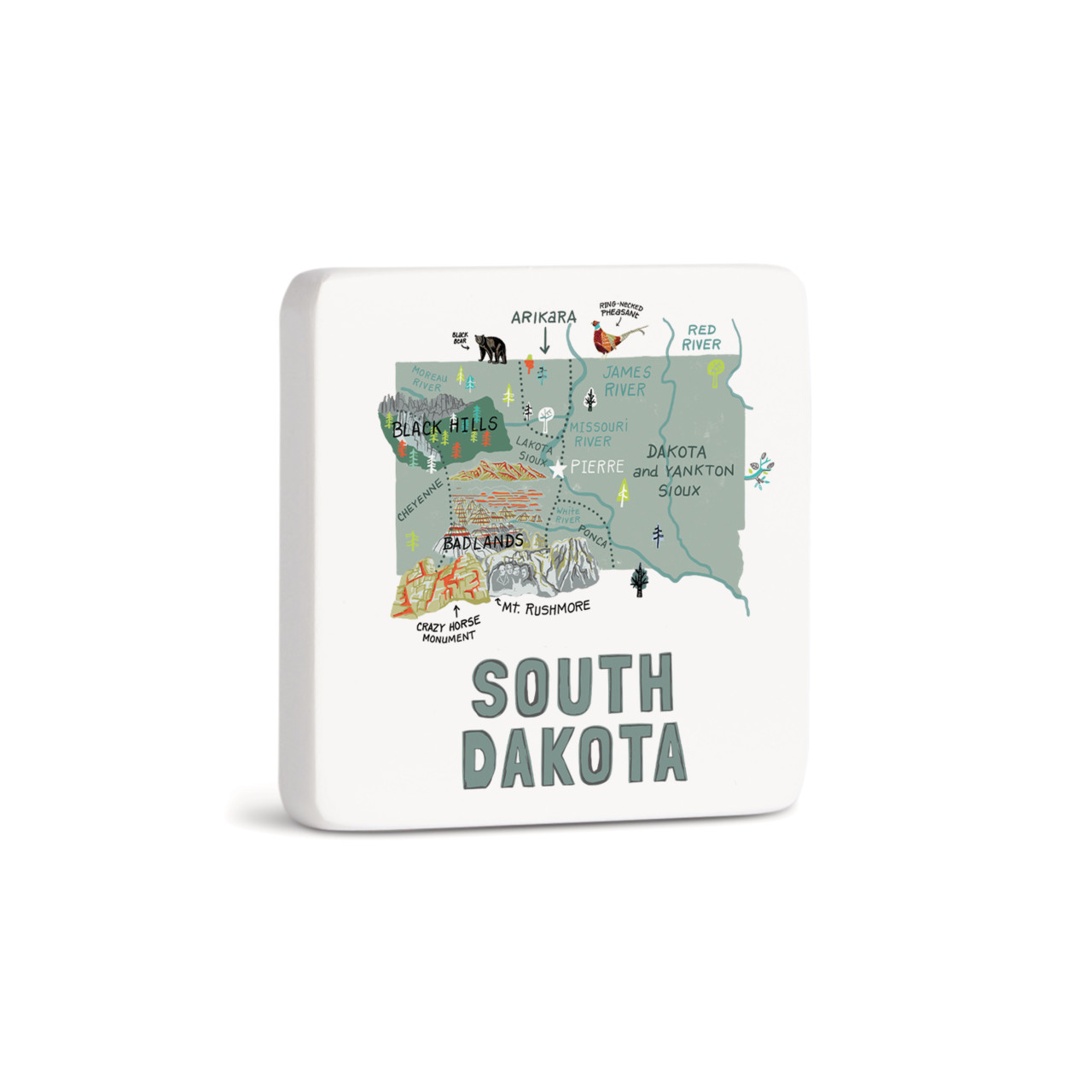 South Dakota State Magnet - Bone thumbnail