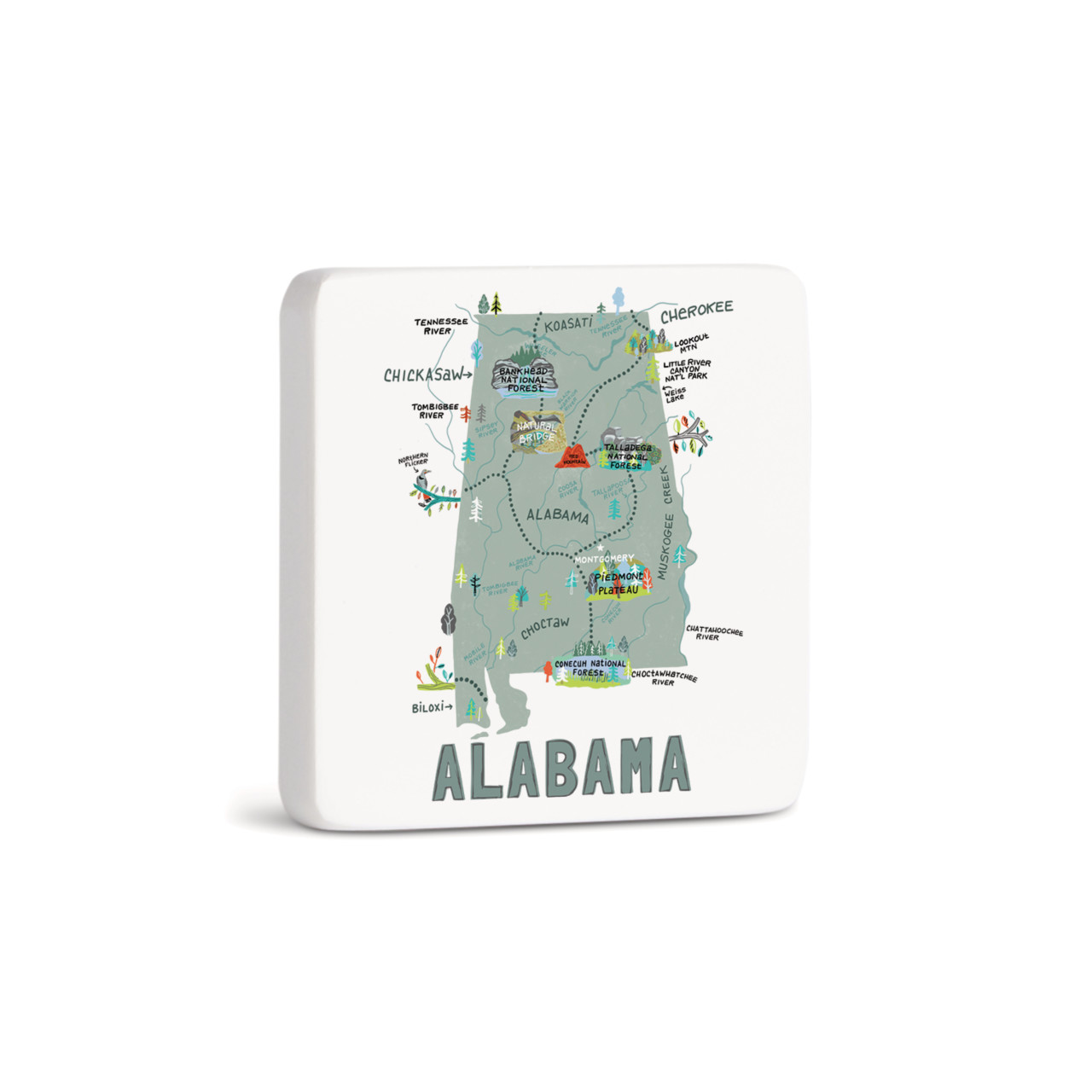 Alabama State Magnet - Bone thumbnail