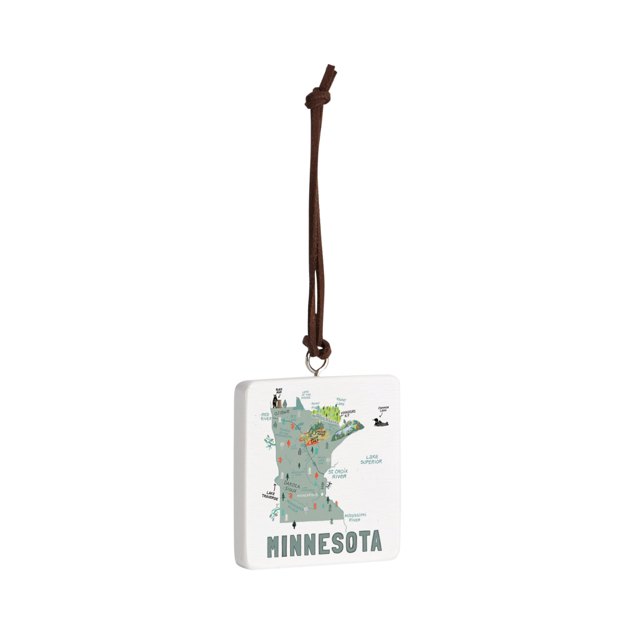 Minnesota State Ornament - Bone thumbnail