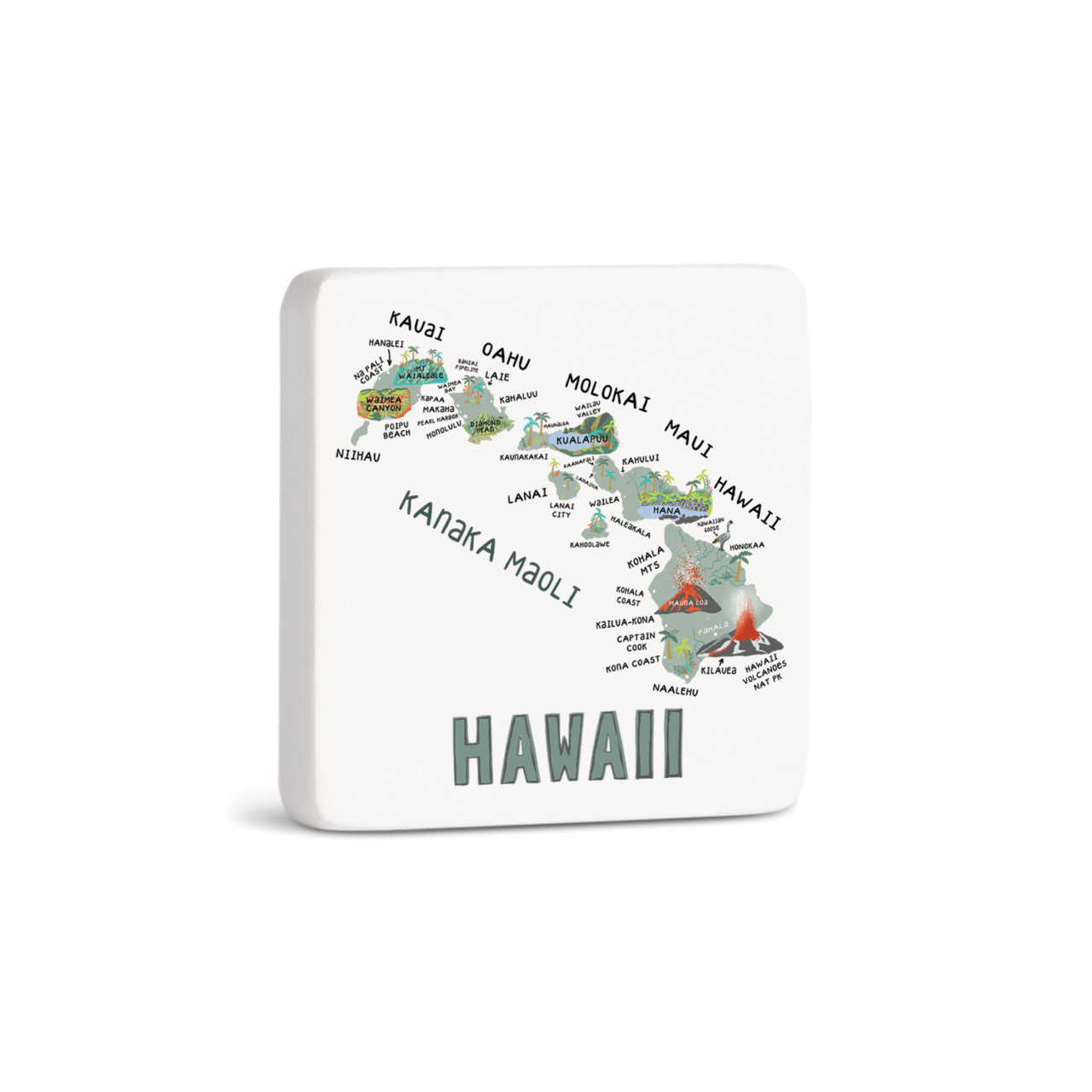 Hawaii State Magnet - Bone thumbnail