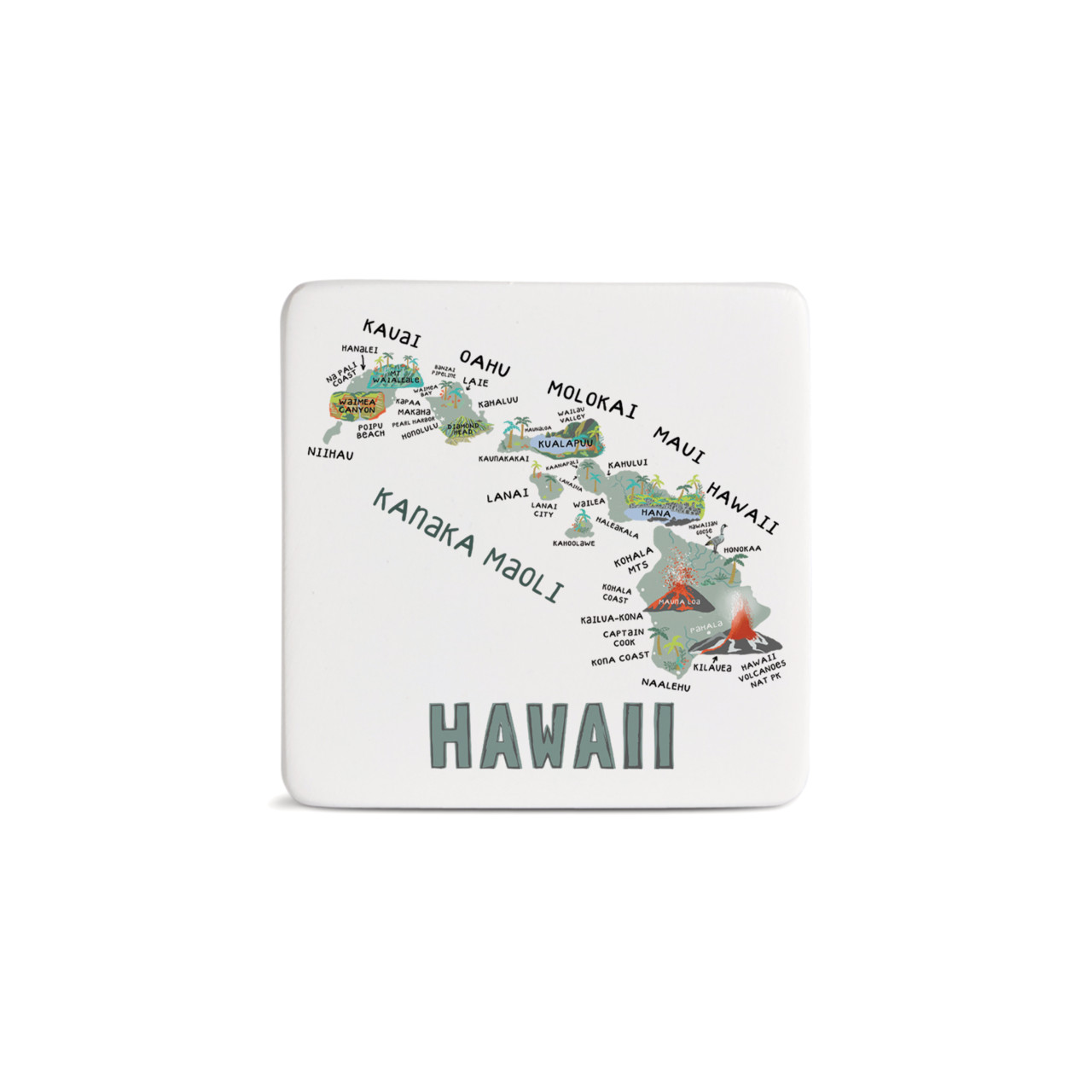 Hawaii State Magnet - Bone thumbnail