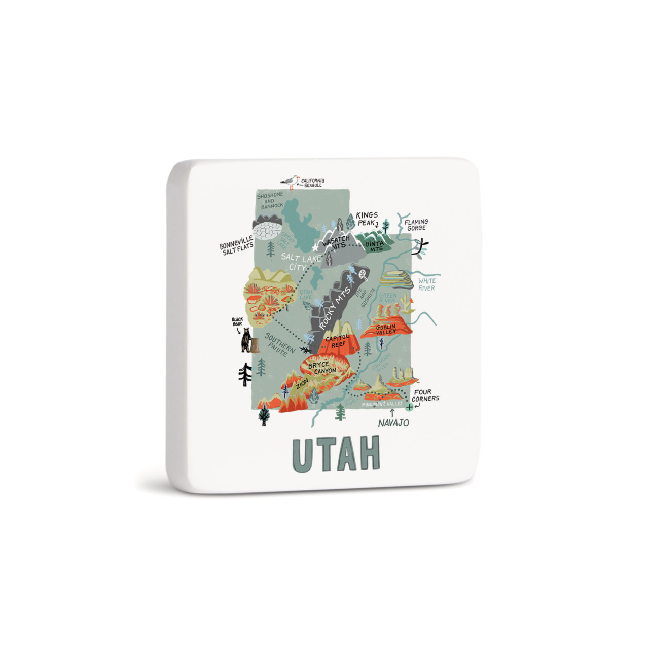Utah State Magnet - Bone thumbnail