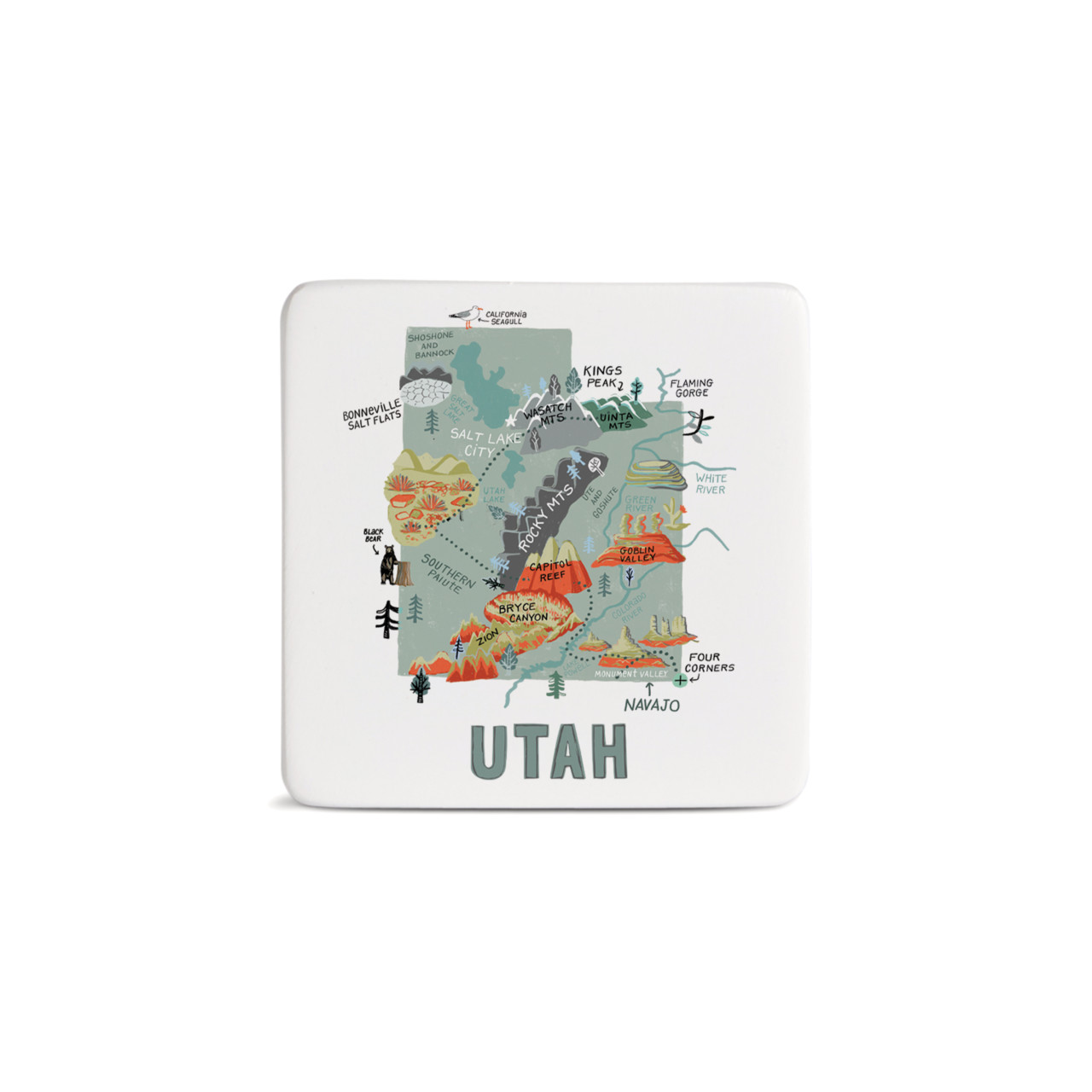 Utah State Magnet - Bone thumbnail