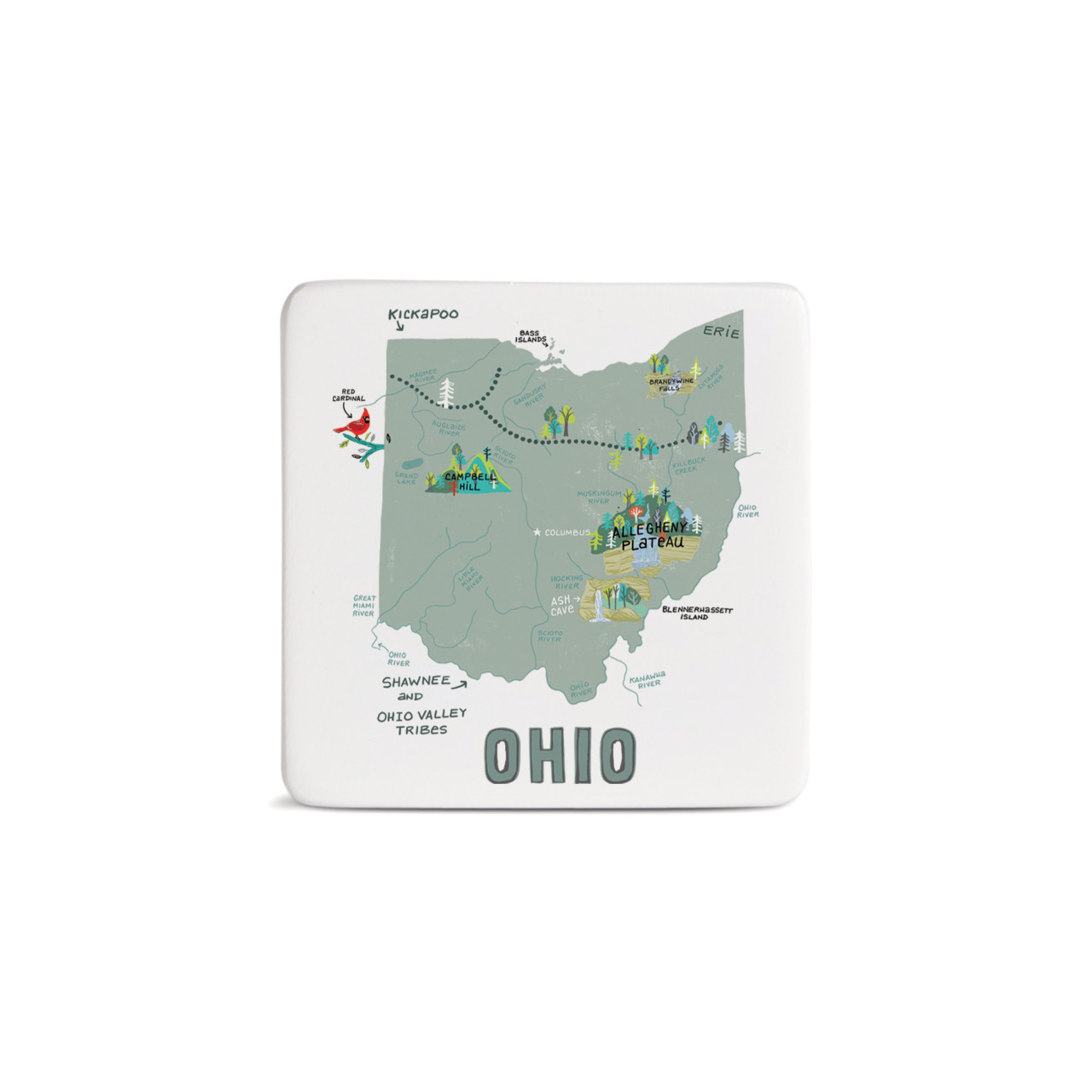 Ohio State Magnet - Bone thumbnail