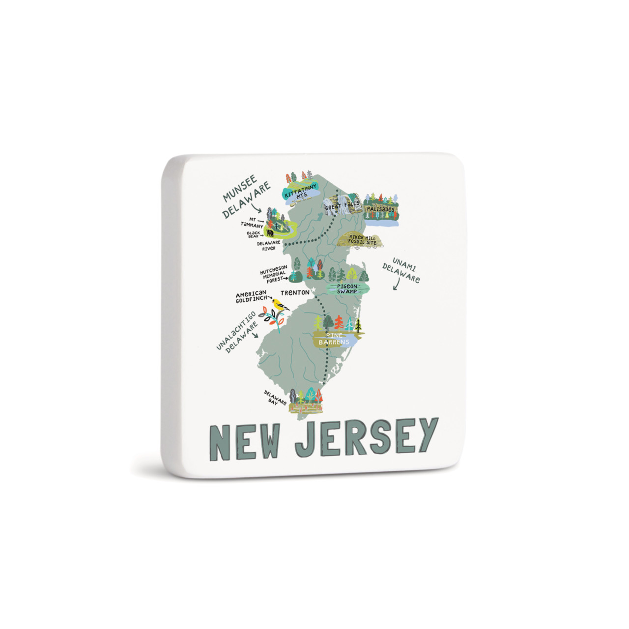 New Jersey State Magnet - Bone thumbnail