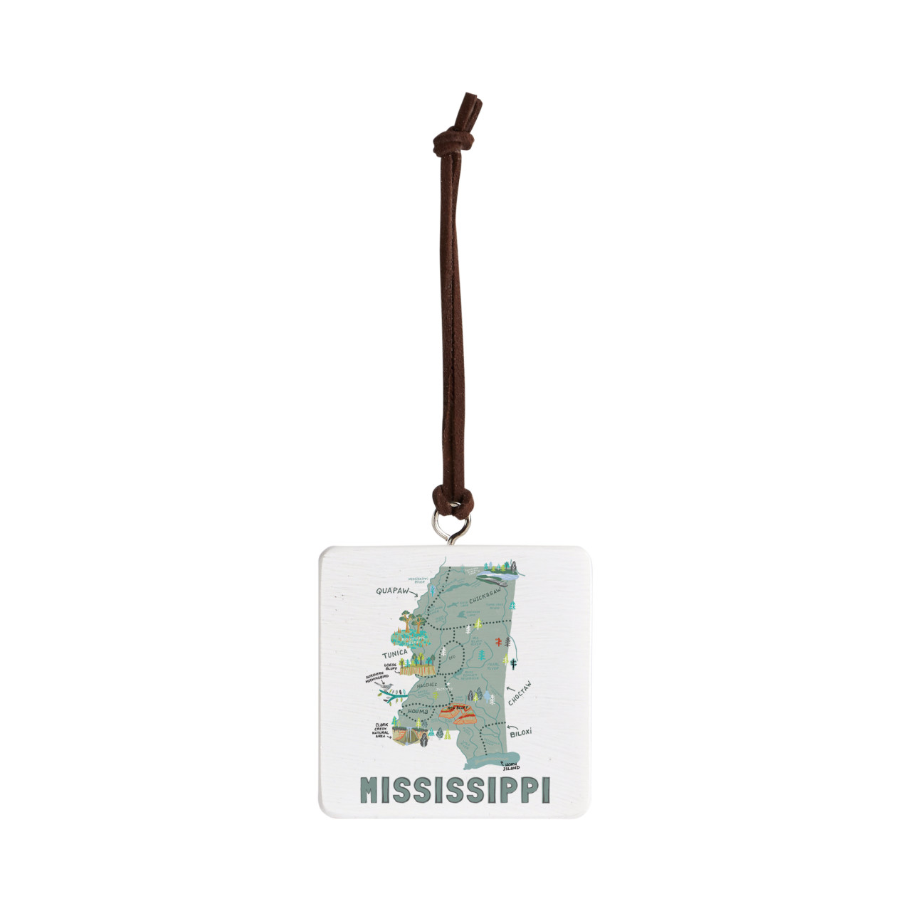 Mississippi State Ornament - Bone thumbnail