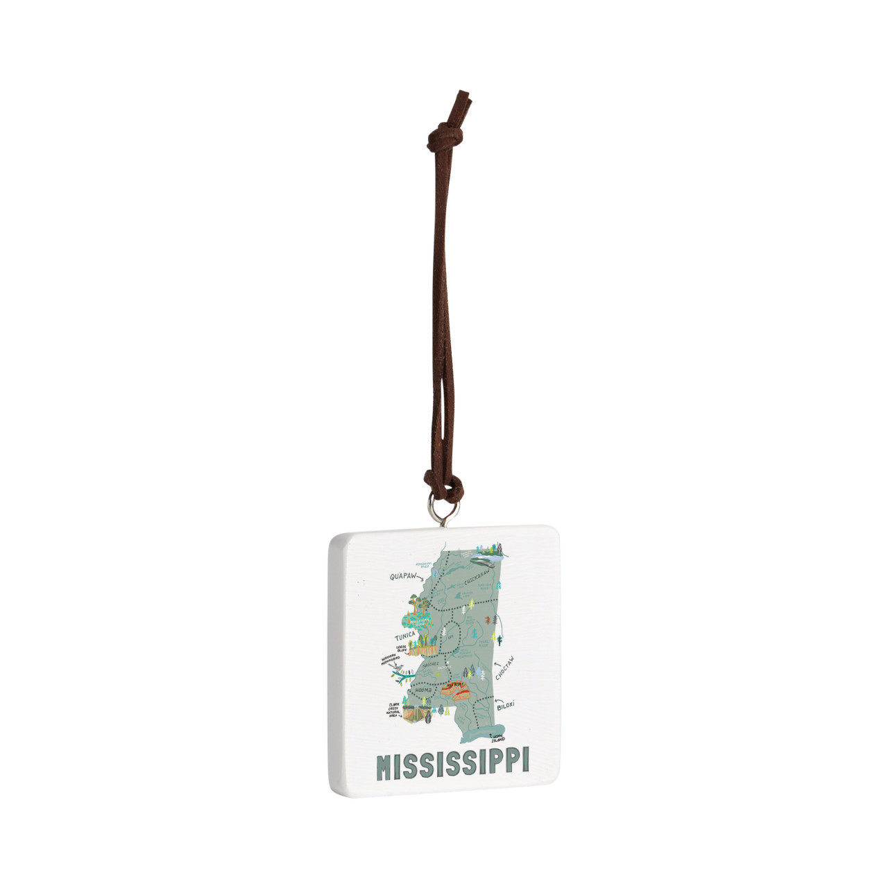 Mississippi State Ornament - Bone thumbnail