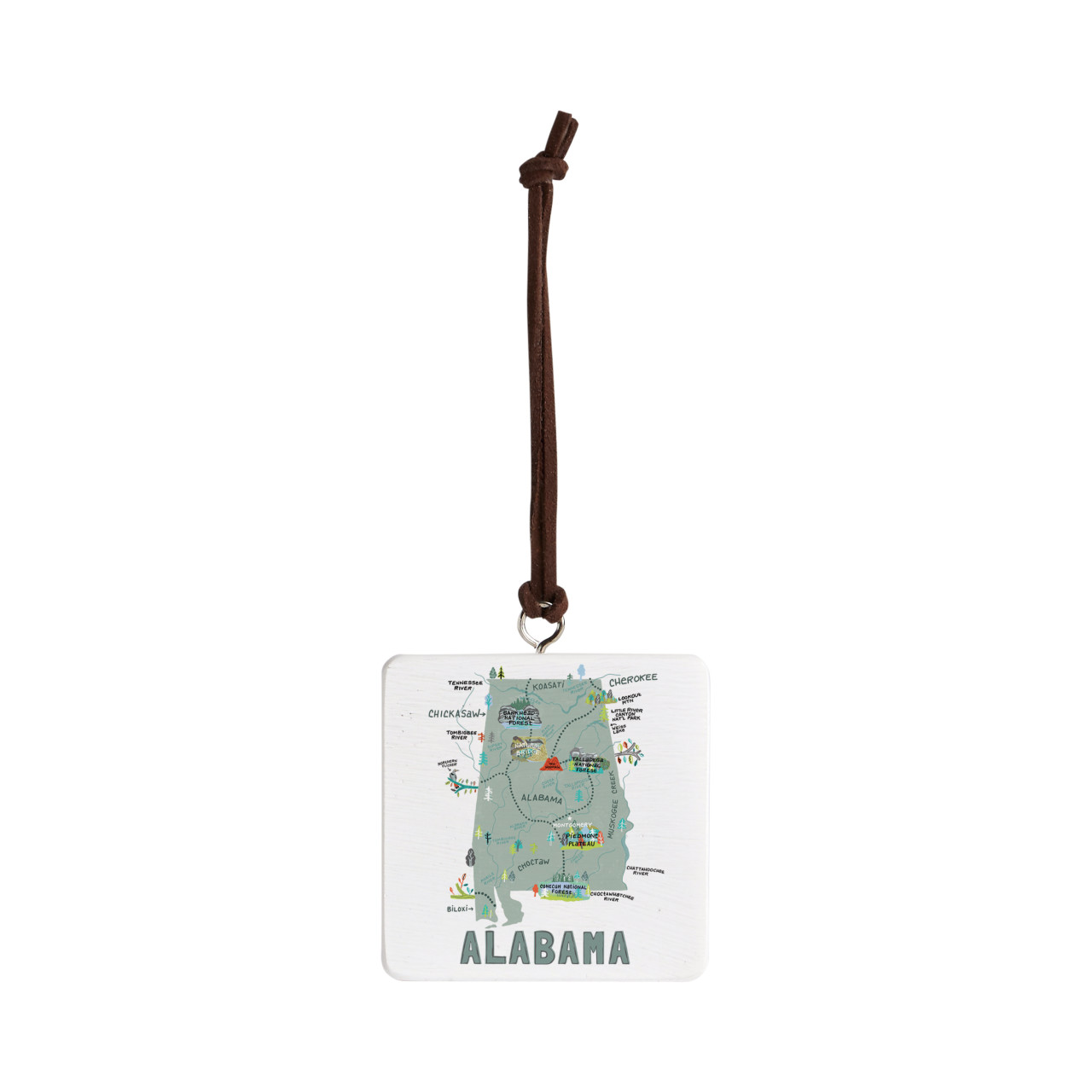 Alabama State Ornament - Bone thumbnail
