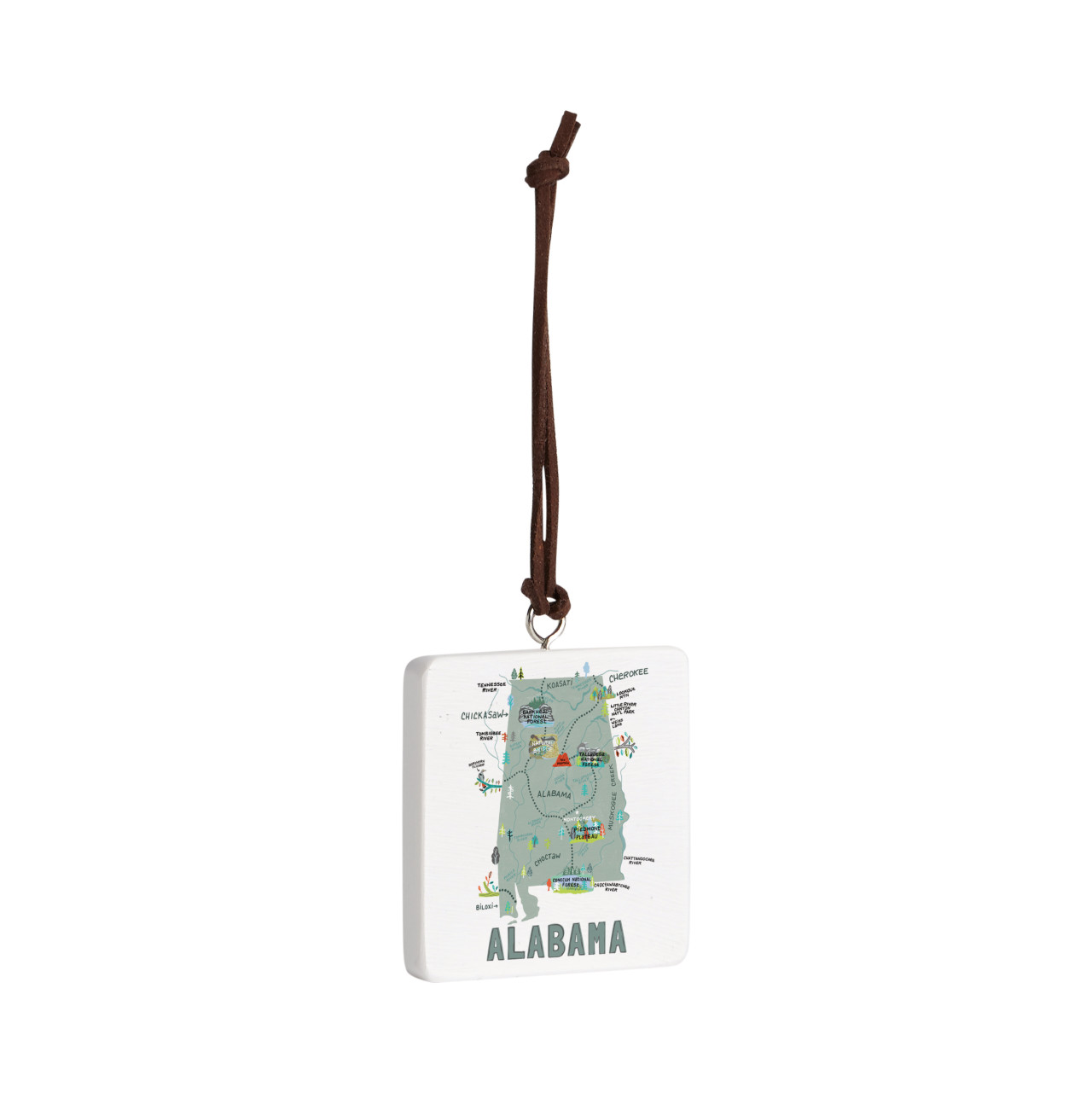 Alabama State Ornament - Bone thumbnail