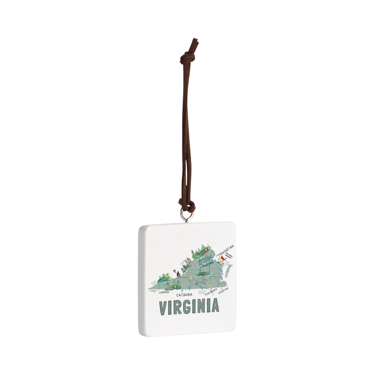 Virginia State Ornament - Bone thumbnail