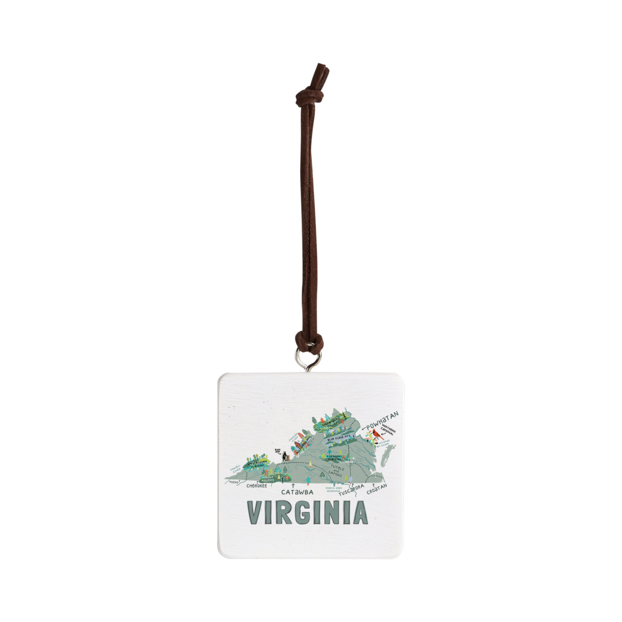Virginia State Ornament - Bone thumbnail