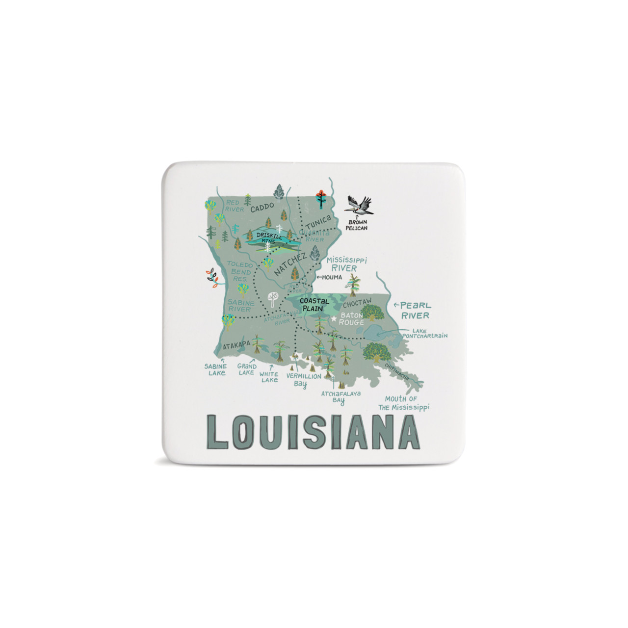 Louisiana State Magnet - Bone thumbnail