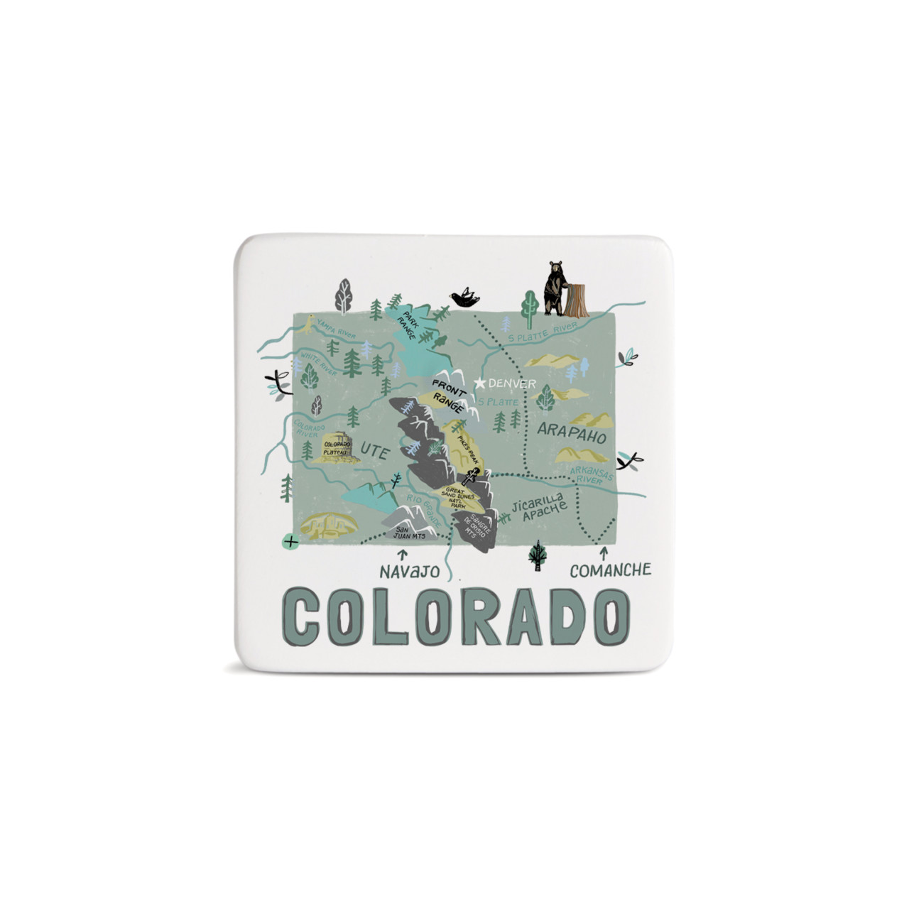 Colorado State Magnet - Bone thumbnail
