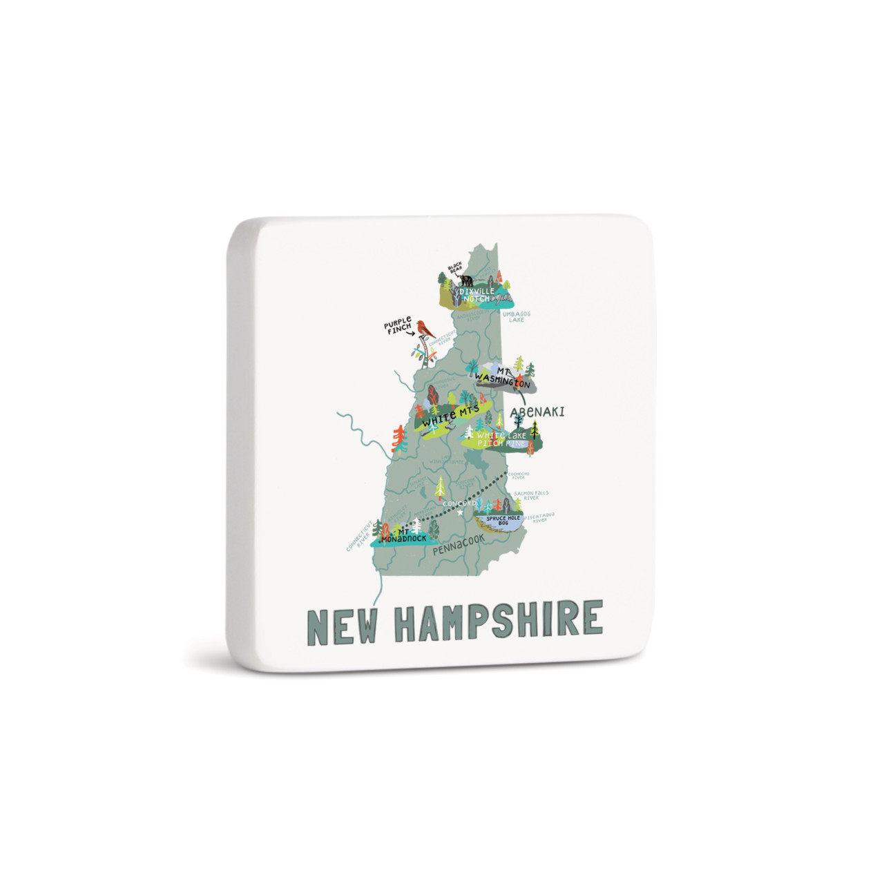 New Hampshire State Magnet - Bone thumbnail
