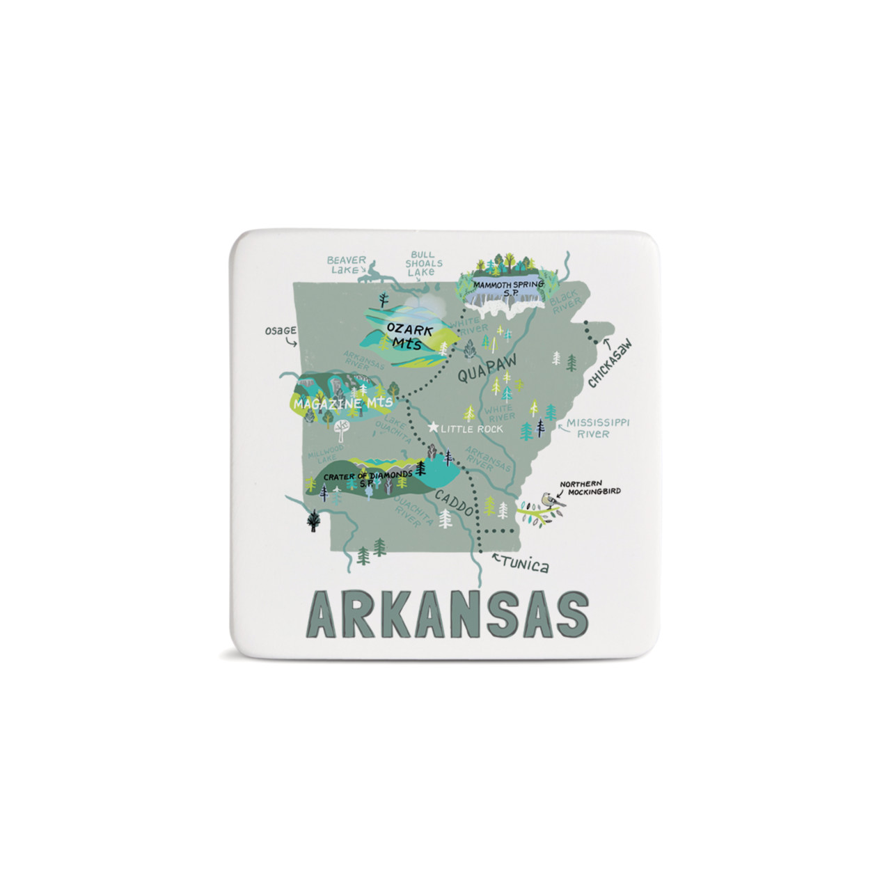 Arkansas State Magnet - Bone thumbnail
