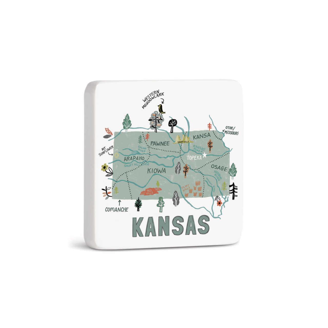 Kansas State Magnet - Bone thumbnail