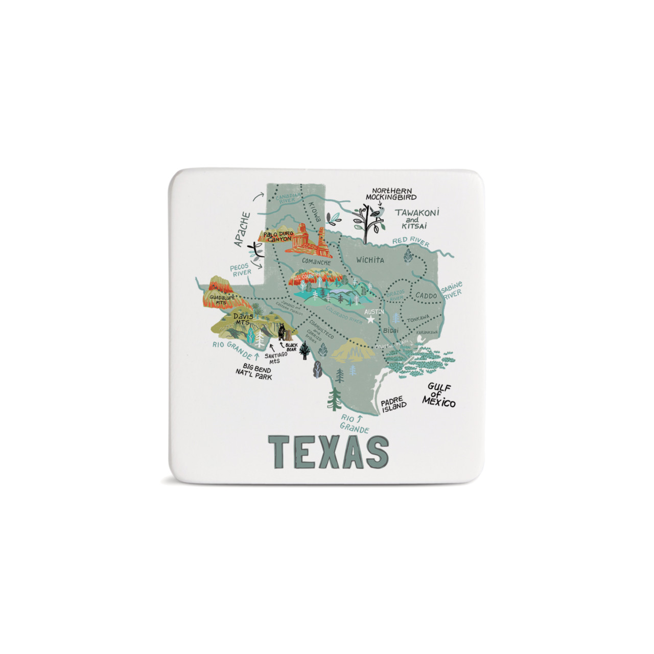 Texas State Magnet - Bone thumbnail
