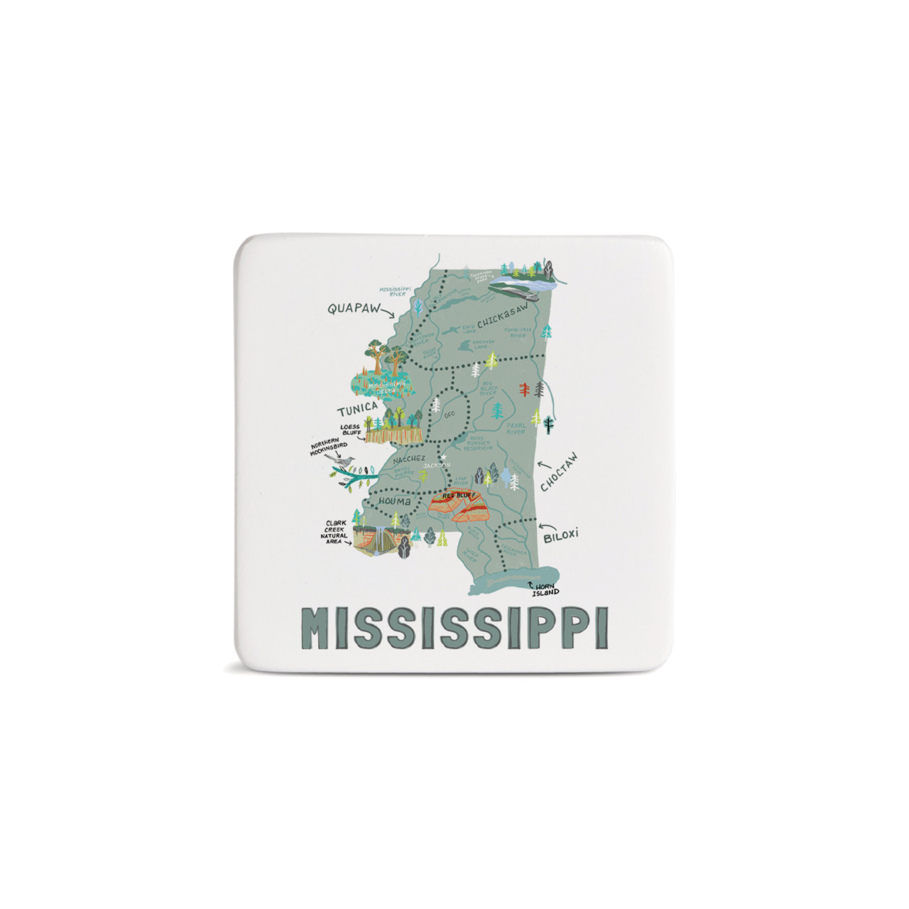 Mississippi State Magnet - Bone thumbnail