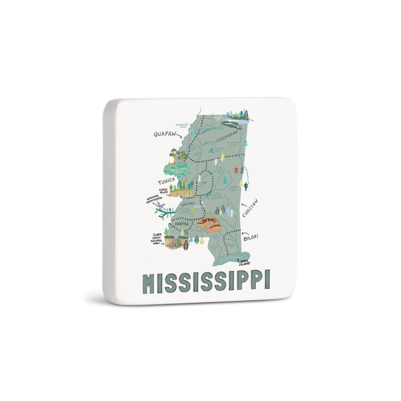 Mississippi State Magnet - Bone thumbnail
